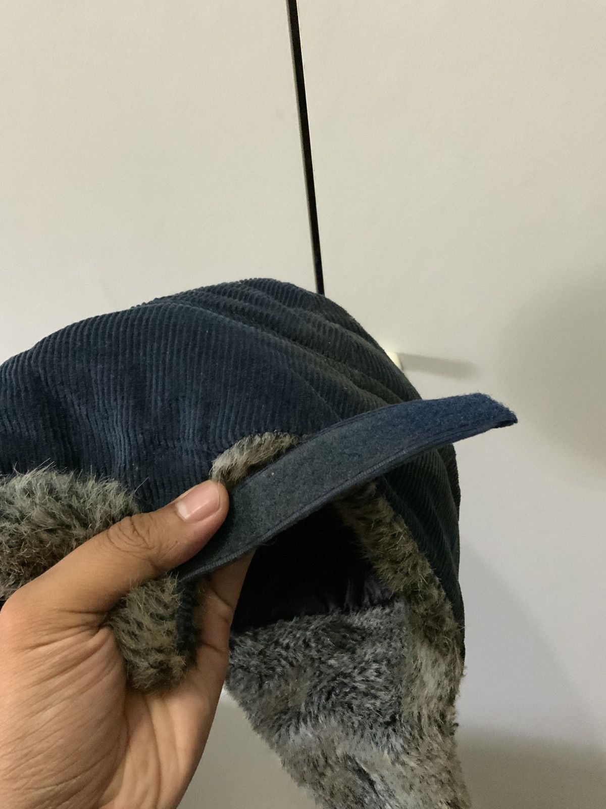 Japanese Brand Reliable Corduroi Fade Mohair Fur Ski Hat Cap Size ONE SIZE - 12 Thumbnail