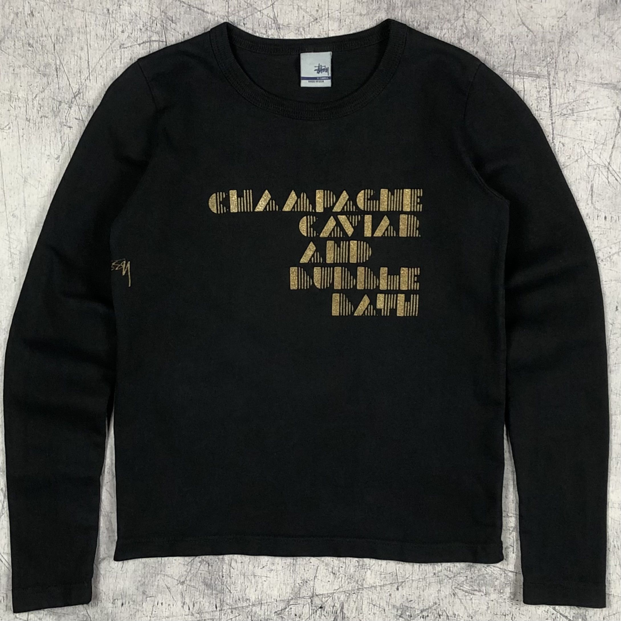 Stussy Vintage Stussy Champagne Caviar Long Sleeve Tee Size XS / US 0-2 / IT 36-38 - 2 Thumbnail