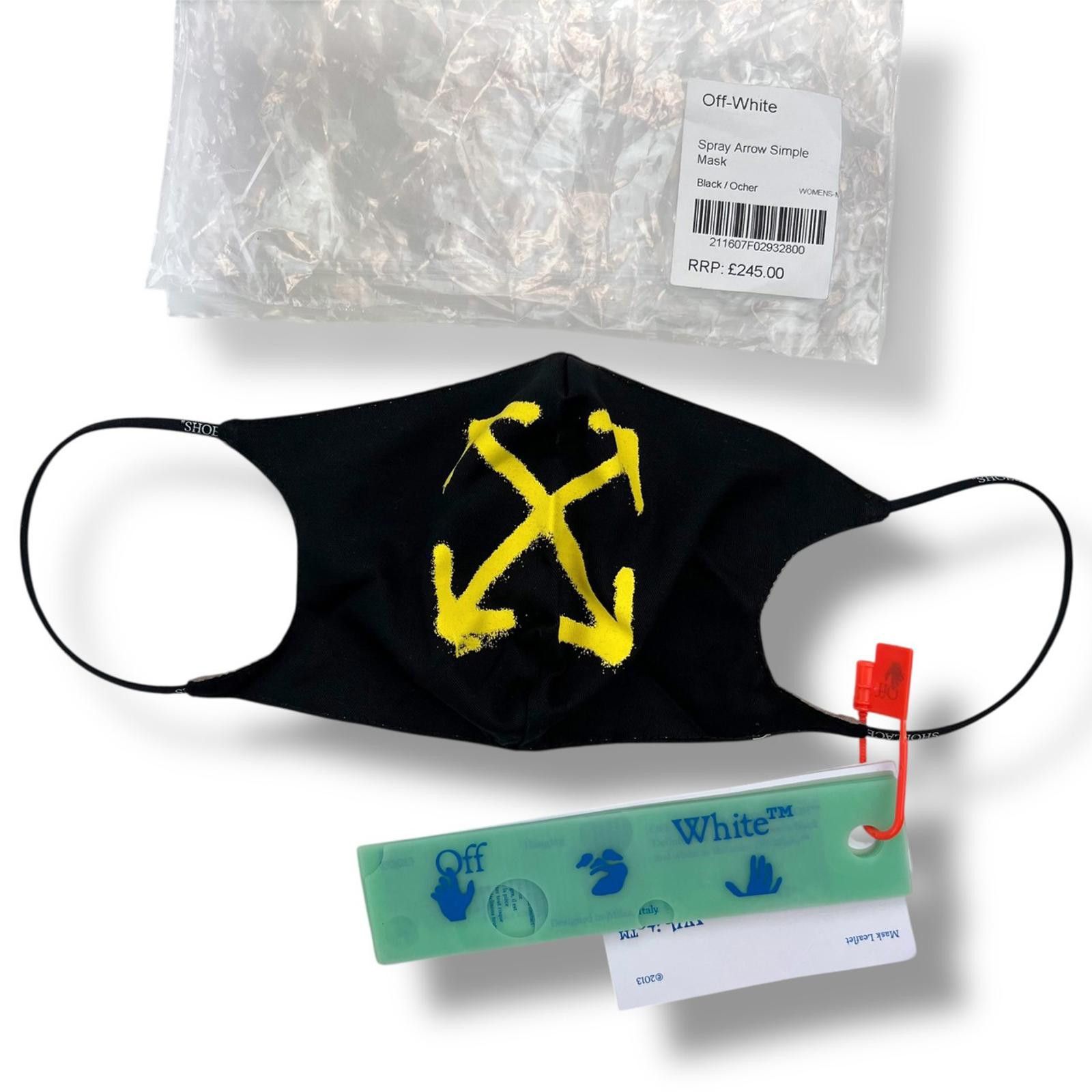 Off-White Off-White Yellow Spray Arrows Face Mask Size ONE SIZE - 1 Thumbnail