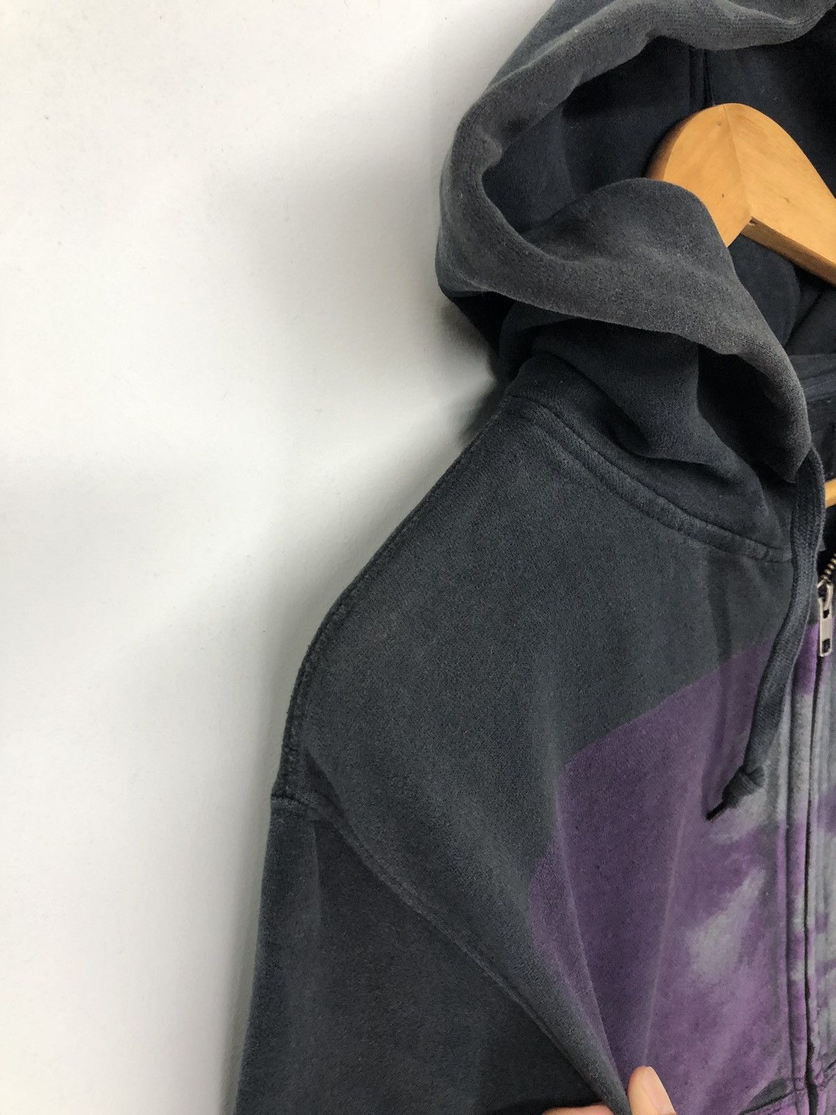 Vintage Obey Big Print Faded Black Hoodie Sweatshirts Hoodies