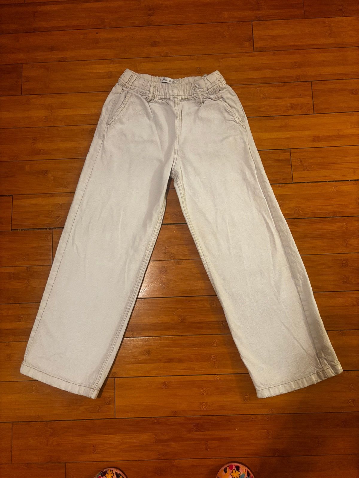 Zara Girls off white Jeans.kp2401 Size 22" - 10 Thumbnail