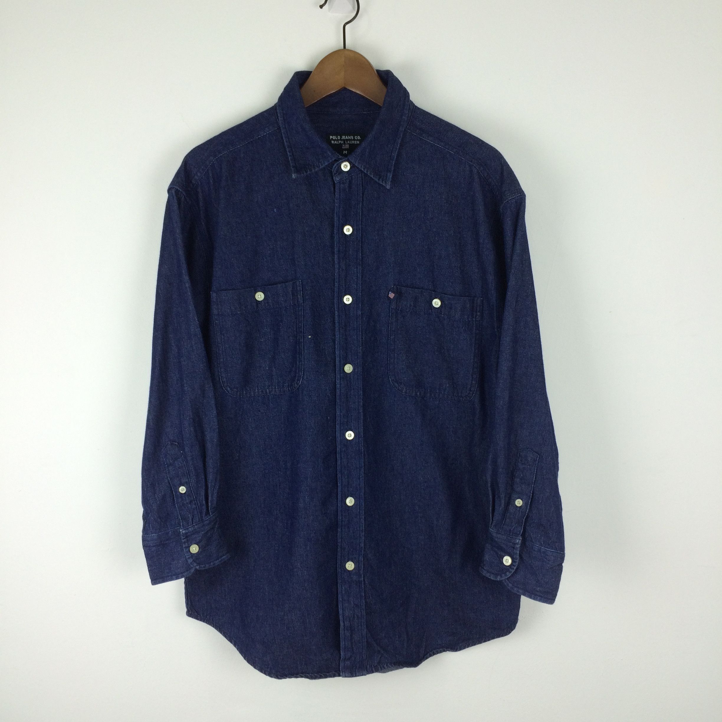 Polo Ralph Lauren × Vintage C11 POLO JEANS CO RALPH LAUREN BLUE DENIM WORK SHIRT Size US L / EU 52-54 / 3 - 1 Thumbnail