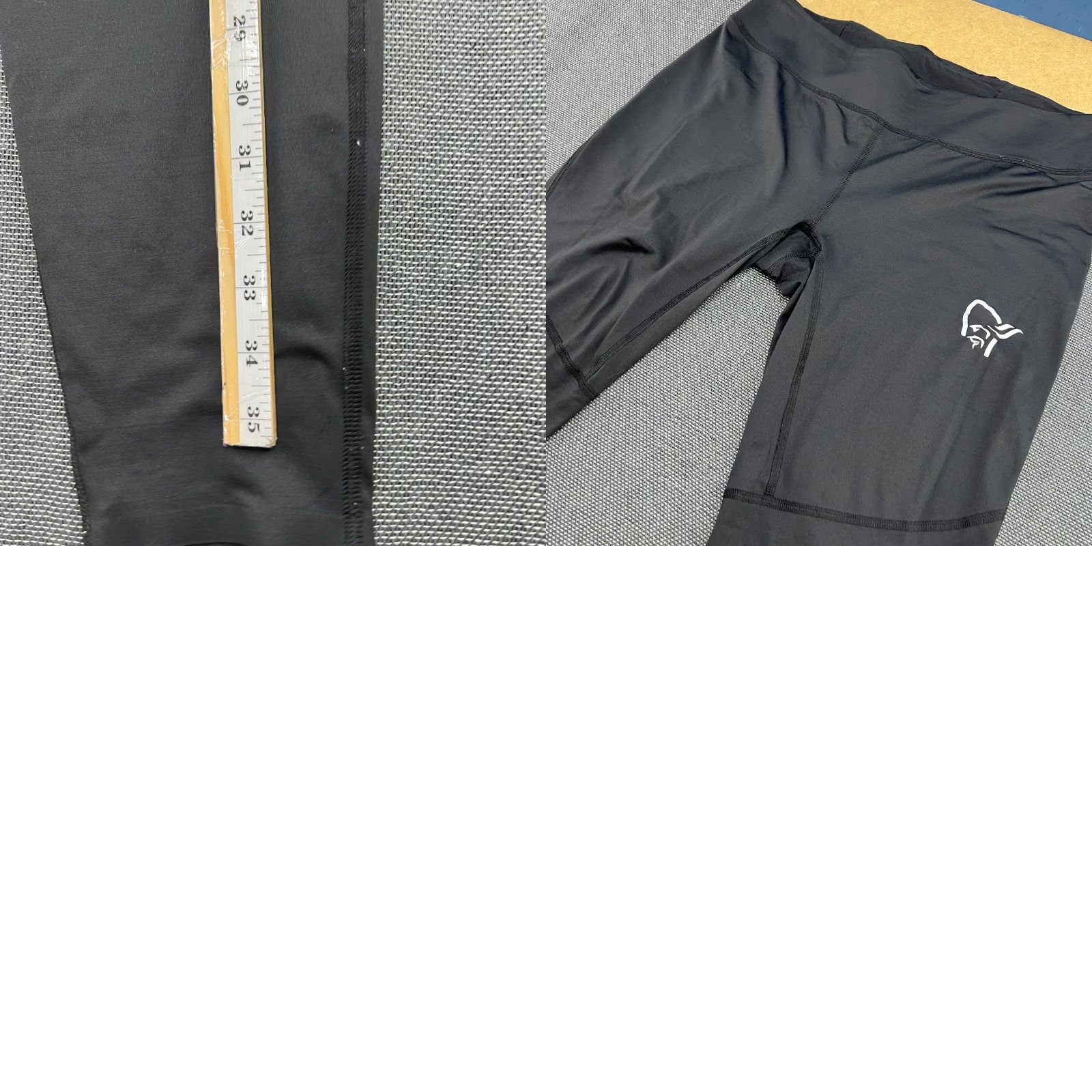 Vintage Norrona Bitihorn Womens Pants L Stretch Elastic Compression Black Tights Size 36" / US 14 / IT 50 - 9 Thumbnail