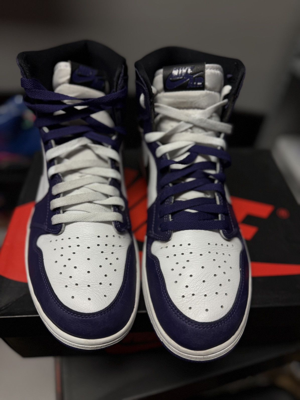 Jordan Brand × Nike Jordan 1 High Court Purple Size 13 (555088-500) 🧼 Size US 13 / EU 46 - 5 Thumbnail