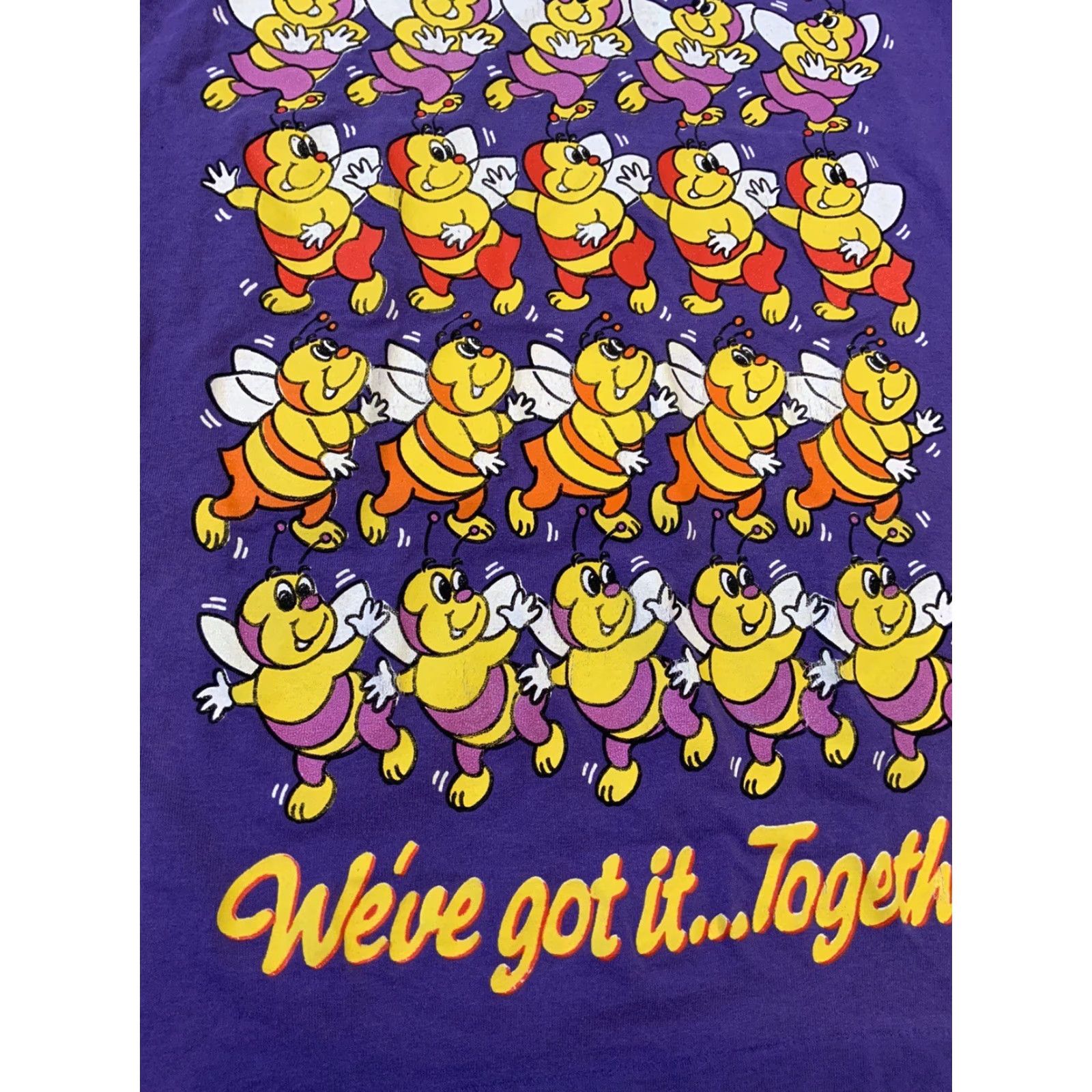 Vintage VINTAGE Bumblebee Bees We’ve Got It Together Purple Single Stitch T-Shirt S Size US S / EU 44-46 / 1 - 5 Thumbnail