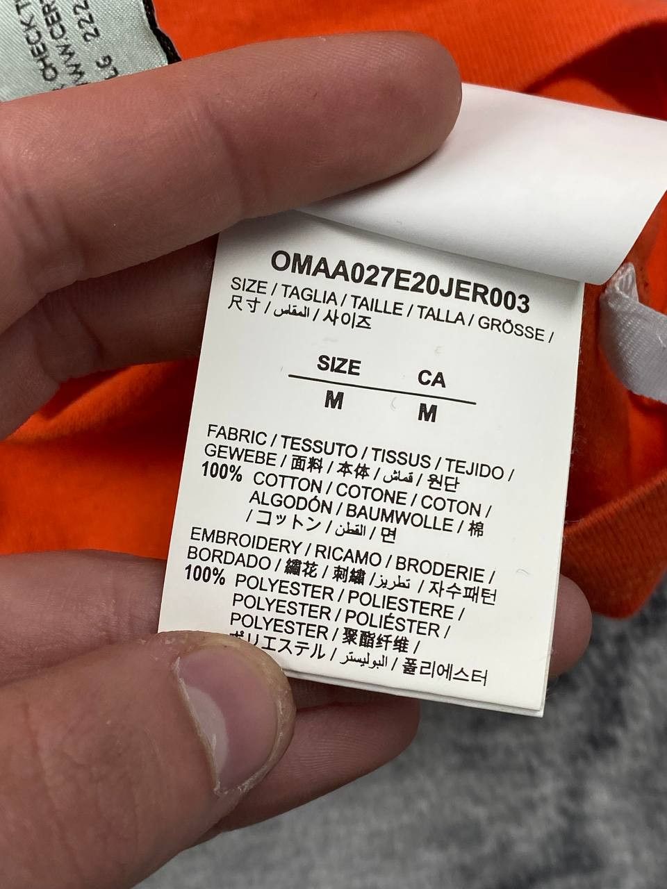 Off-White Off-White Workers T-Shirt Big Logo Men Size M Orange Size US M / EU 48-50 / 2 - 11 Thumbnail