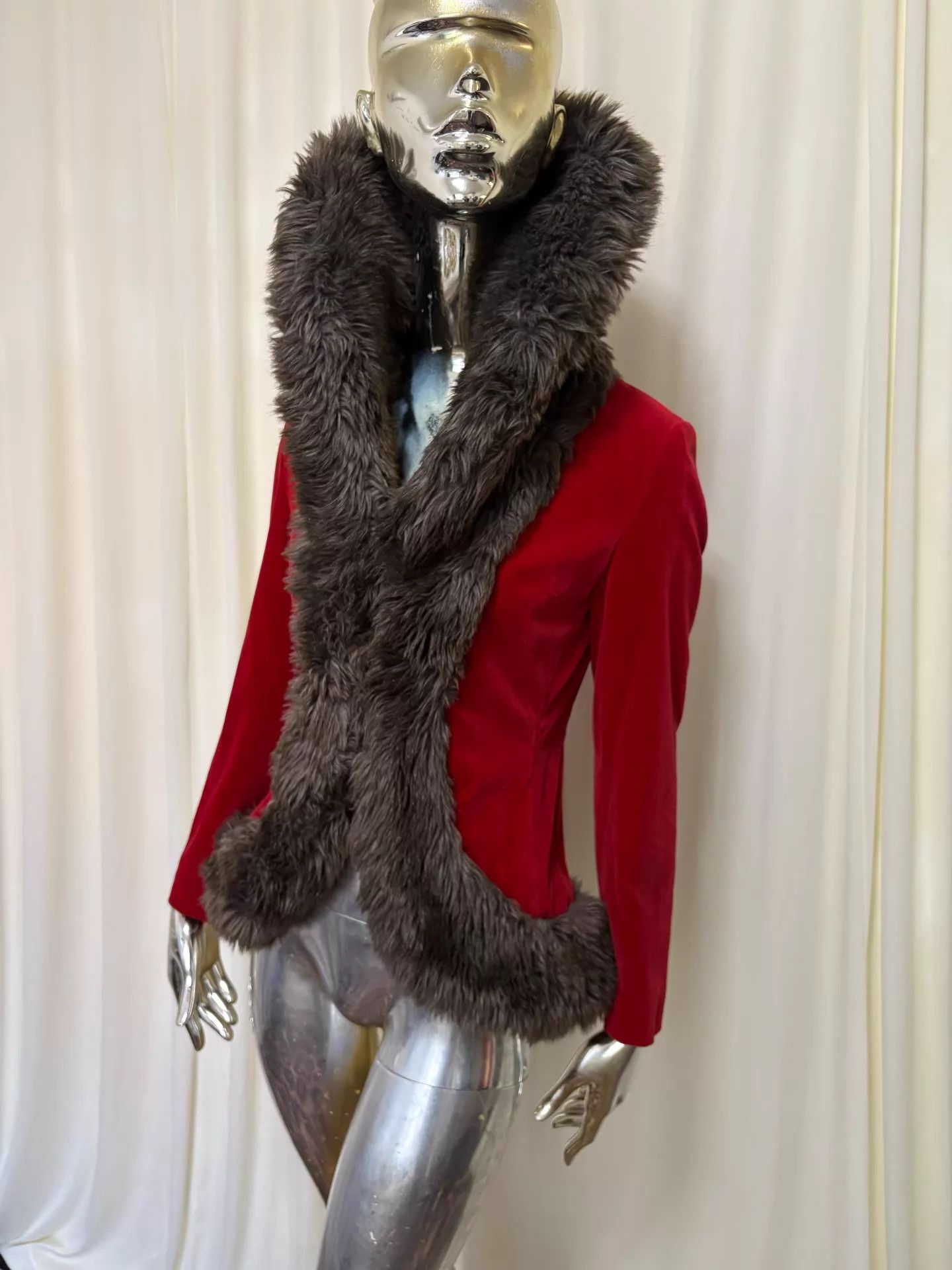 Paul Smith Paul Smith Vintage Red Velvet Fringe Big Lapel Waistcoat 40 Size S / US 4 / IT 40 - 6 Thumbnail