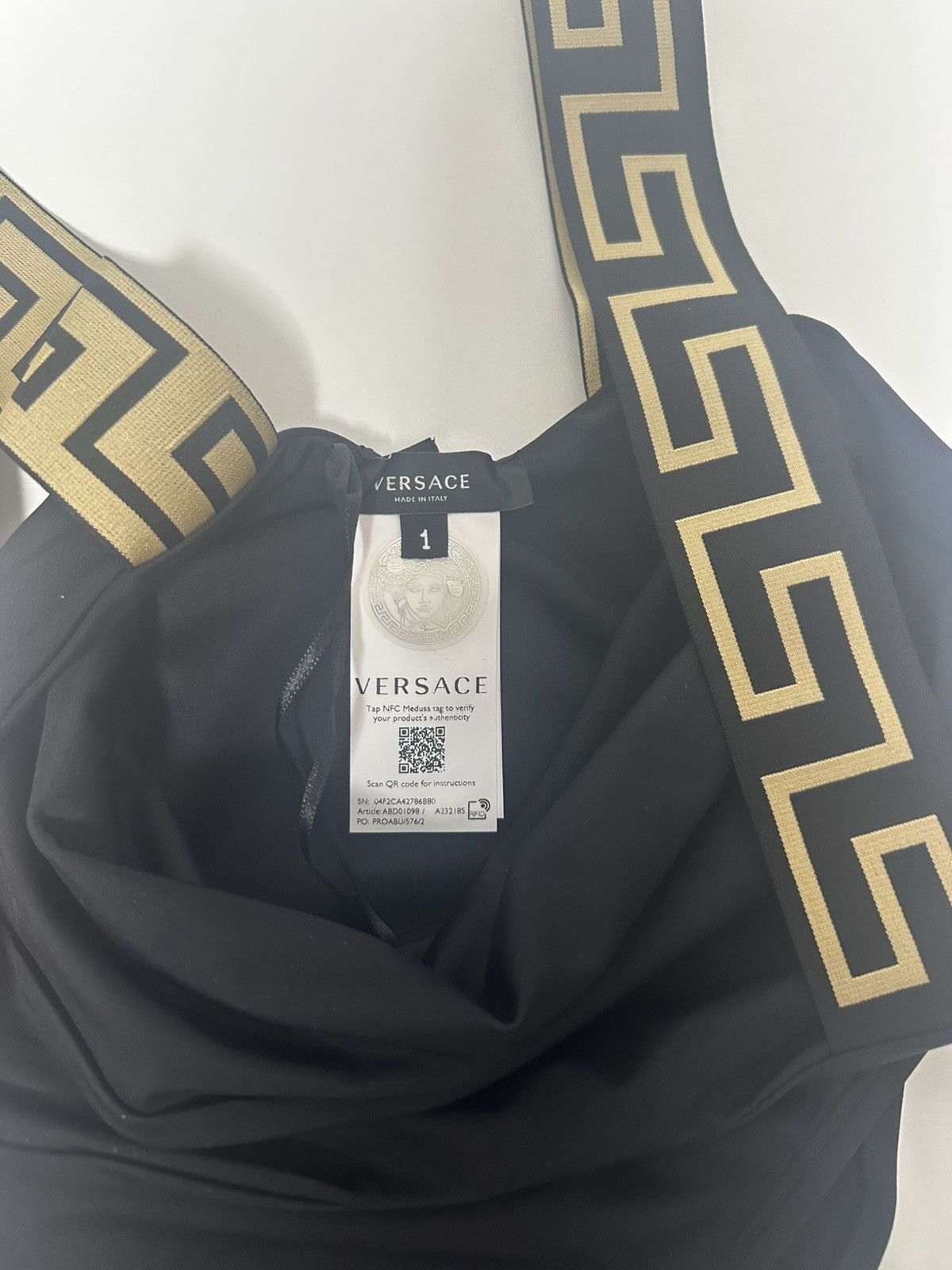 Versace Versace Black One-piece Swimsuit Size S / US 4 / IT 40 - 3 Thumbnail