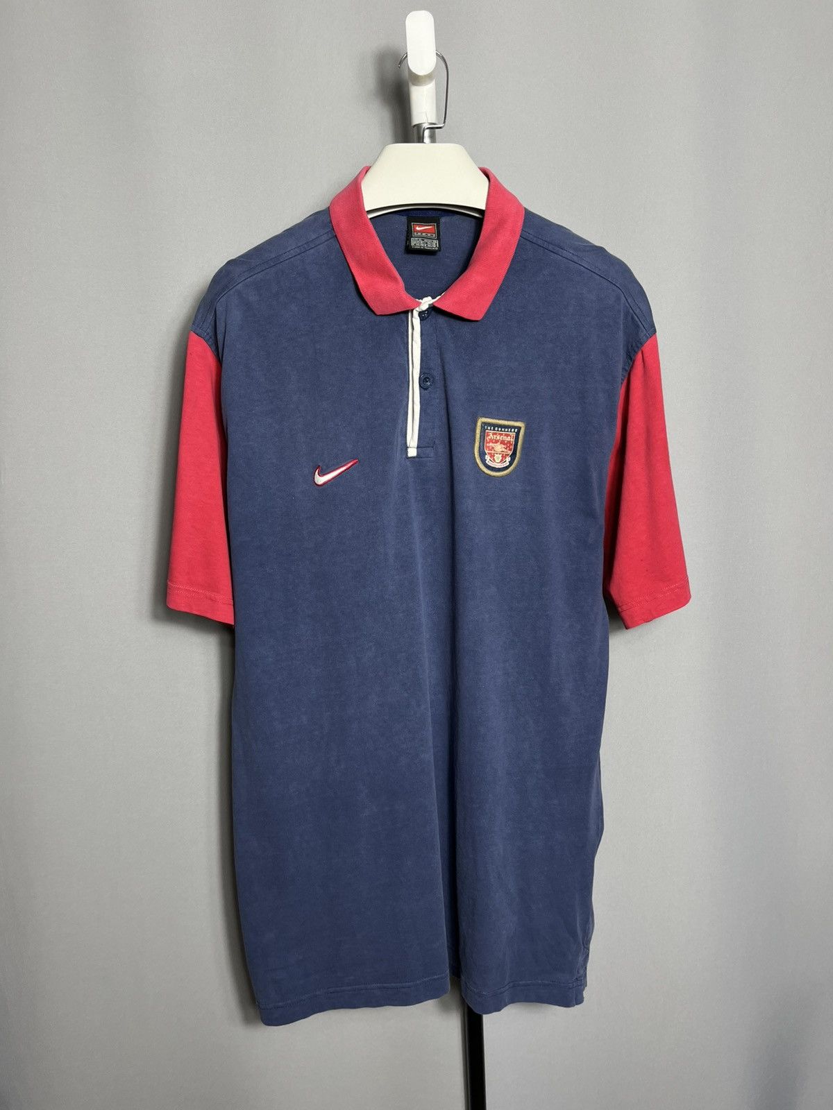 Nike ARSENAL LONDON 1999 2000 FOOTBALL POLO SHIRT NIKE Soccer Size US XL / EU 56 / 4 - 1 Thumbnail