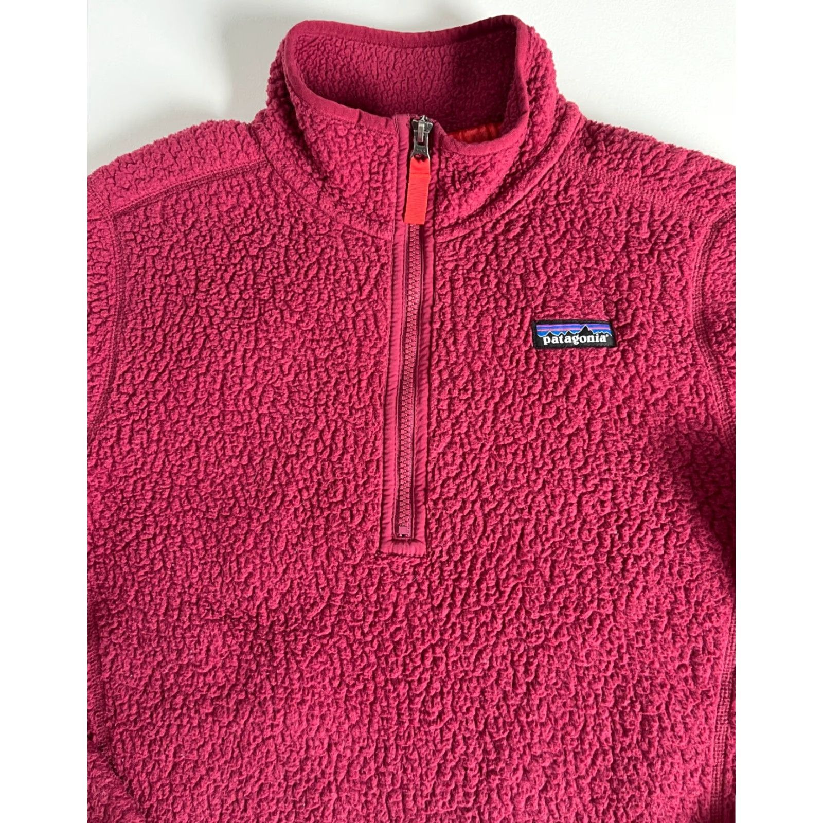 Patagonia Patagonia Women's Retro Pile 1/4 Zip Pullover Arrow Red M Sweatshirt Long Sleeve Faced Logo Zip Mock Neck City Retro Style 22815 Size M / US 6-8 / IT 42-44 - 6 Thumbnail