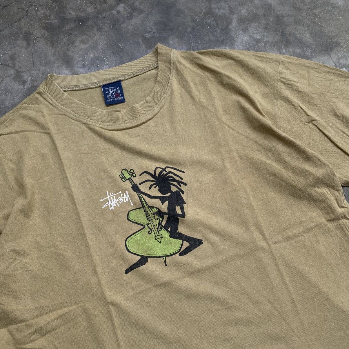 Stussy Vintage 90s Stussy Beige Knowledge Is King USA Tee Size US XXL / EU 58 / 5 - 2 Thumbnail