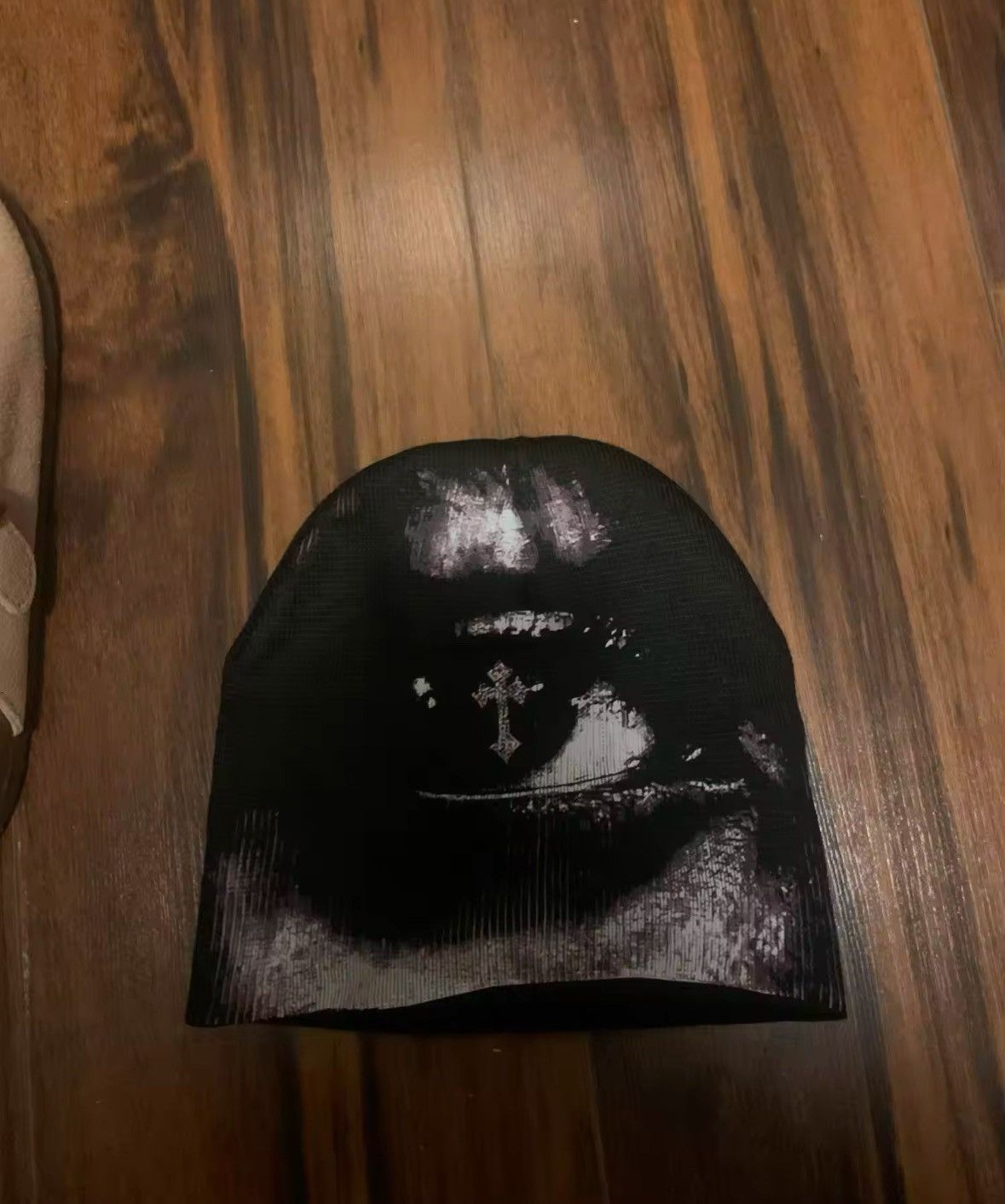 Japanese Brand × Vintage Eye cross Y2K beanie Size 28 - 2 Thumbnail