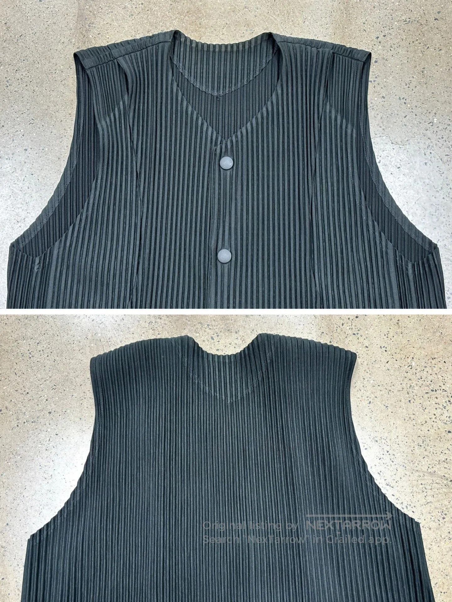 Pleats Please Issey Miyake Issey Miyake Pleated Button Vest. Size US L / EU 52-54 / 3 - 5 Thumbnail