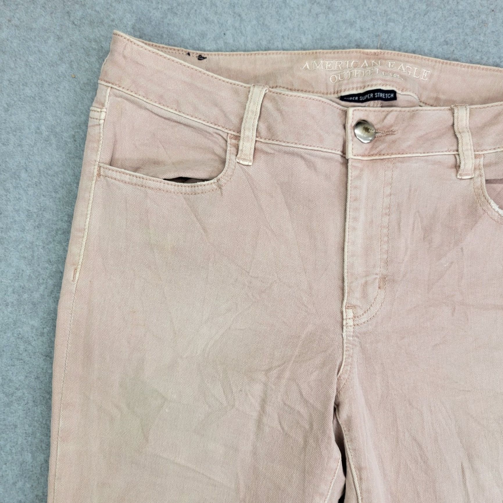 American Eagle Outfitters American Eagle Outfitters Jegging crop Super Stretch Jeans Womens 14 Reg salmon Size 36" / US 14 / IT 50 - 5 Thumbnail