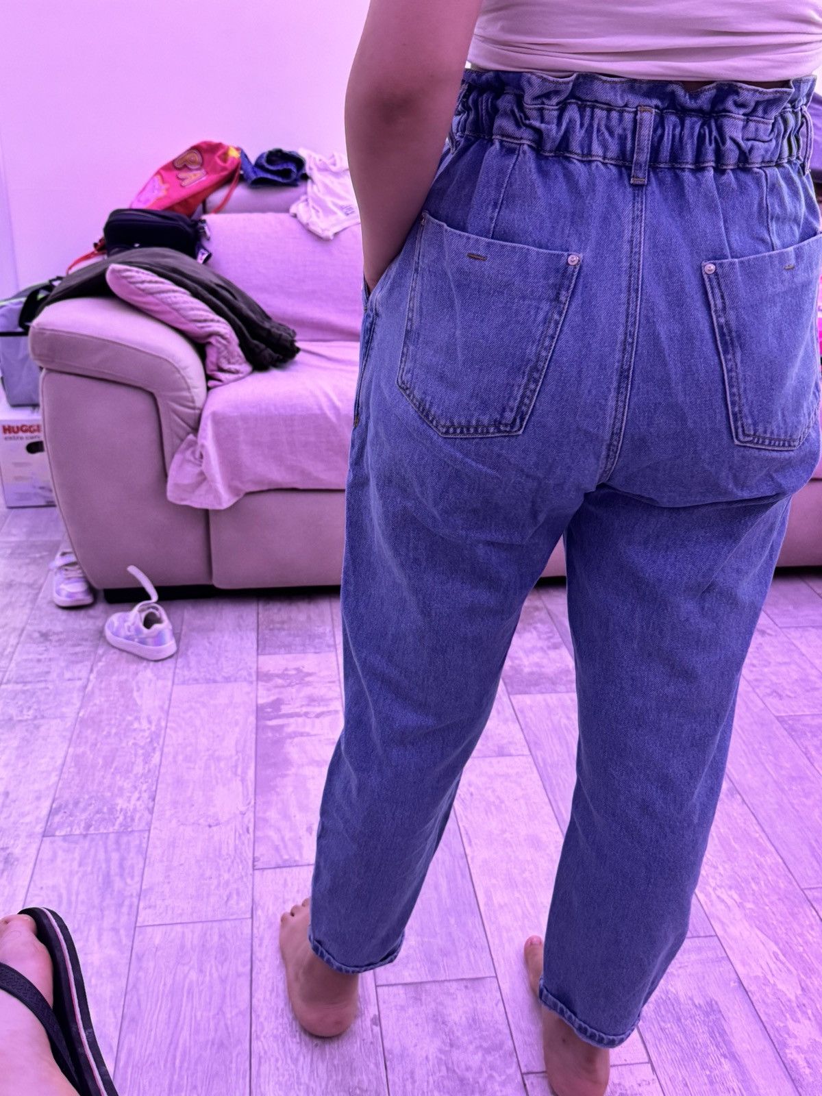 Zara Zara Women Paperbag Jeans – Size 36 Size 27" / US 4 / IT 40 - 2 Thumbnail