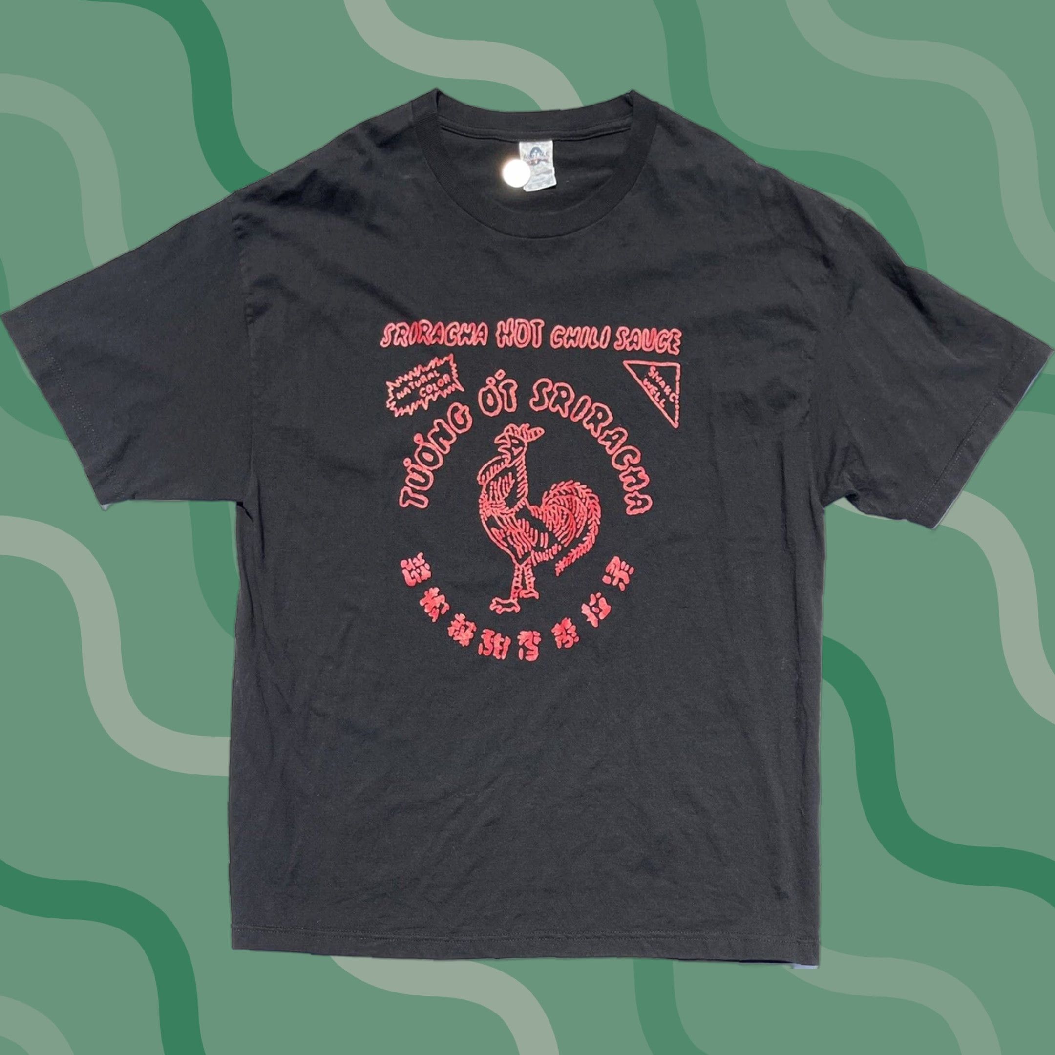 Vintage VINTAGE Sriracha Shirt Mens XL Black Logo Graphic Print Rooster Sauce Food Chinese Asian Thai Mexican Sz Size US XL / EU 56 / 4 - 1 Thumbnail