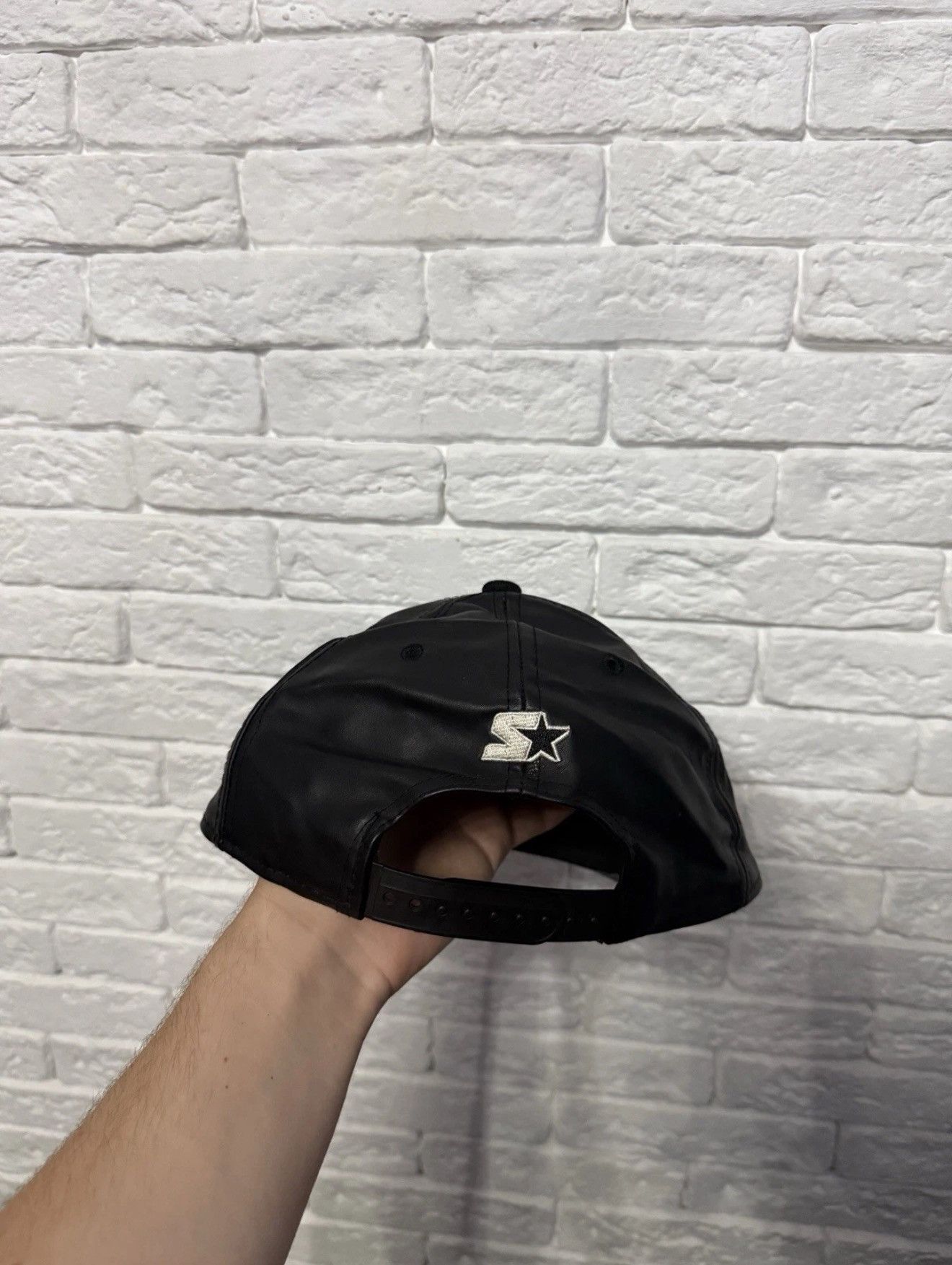Starter Starter Black Label Leather Cap Rap Y2K Playboi Carti Type Size ONE SIZE - 3 Thumbnail