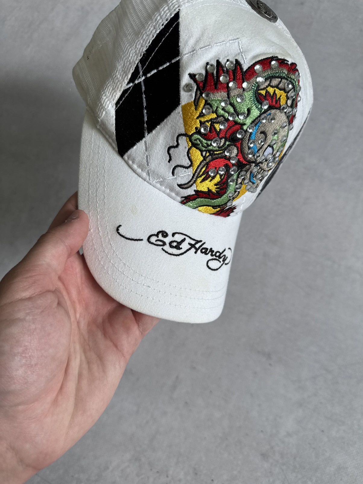 Ed Hardy Ed Hardy Vintage Y2K Unisex Regular Trucker Cap 00’s Vibe Size ONE SIZE - 5 Thumbnail