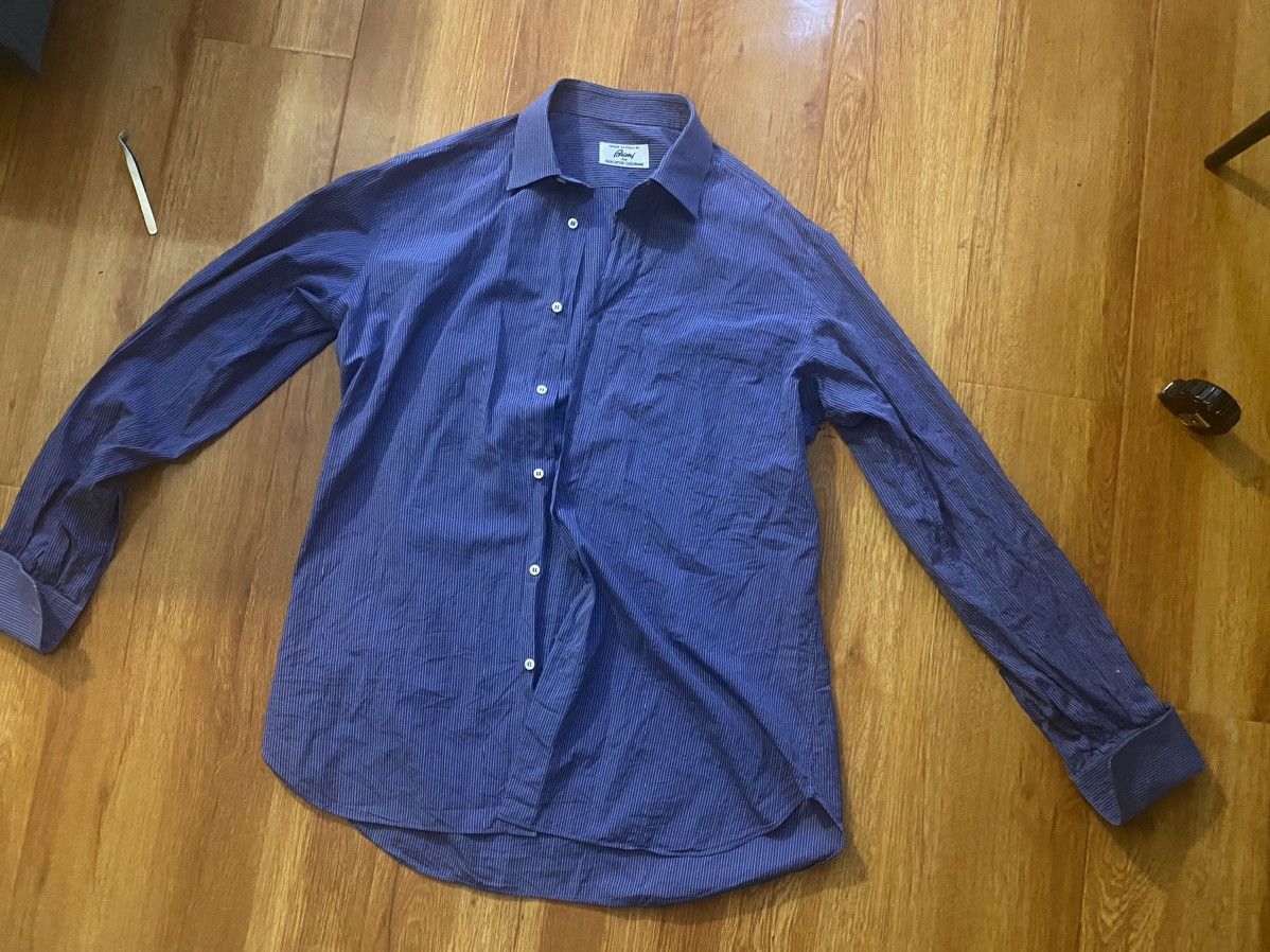 Brioni Brioni Blue Button Up Size US M / EU 48-50 / 2 - 1 Thumbnail