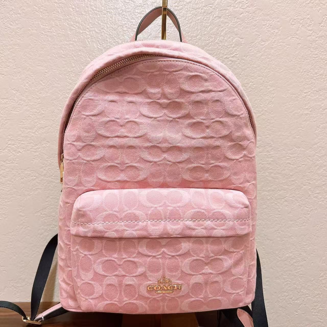 coach backpack brown and pink Mini Court Colorblock Leather Small Bag Red Orange – Luxe Fashion Finds Refined pebble leather Inside zip and multifunction pockets Zip closure fabric lining Top handle with 2 1/2 drop Outside zip pocket Adjustable shoulder straps 12 (L) x 14 3/4 (H) x 5 (W) Style No. Coach Coach Leather Switch Signature
