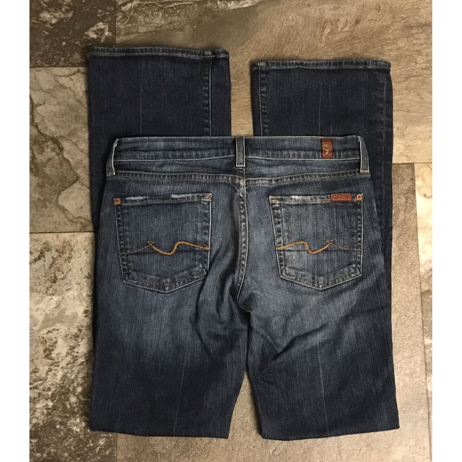7 For All Mankind 7 for all Mankind Jeans Bootcut 28 Women's Blue Denim USA Made 30in Waist 32in Inseam Stretch Regular Size 28" / US 6 / IT 42 - 2 Thumbnail
