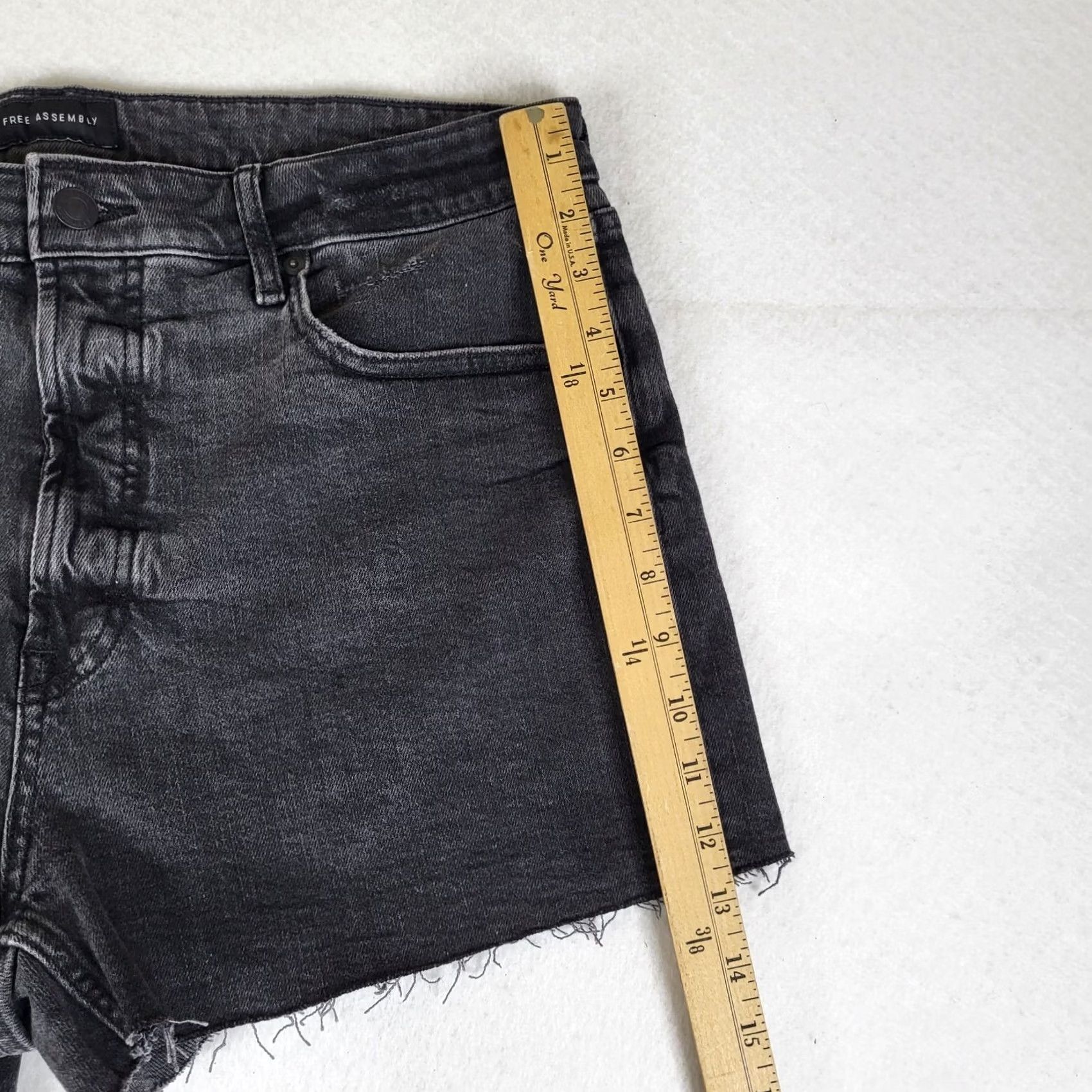 Vintage FREE ASSEMBLY Women's denim Jean Shorts dark Gray Size 12 Size 34" / US 12 / IT 48 - 5 Thumbnail