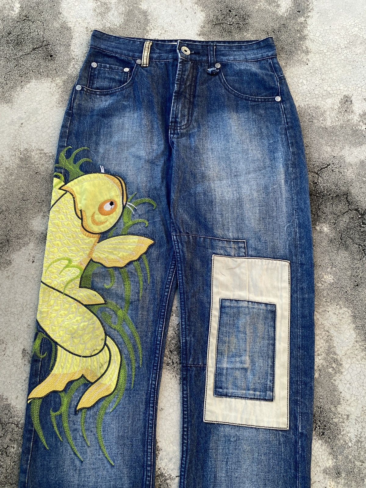 Japanese Brand Vintage Sukajan Jeans Koi Size US 30 / EU 46 - 2 Thumbnail