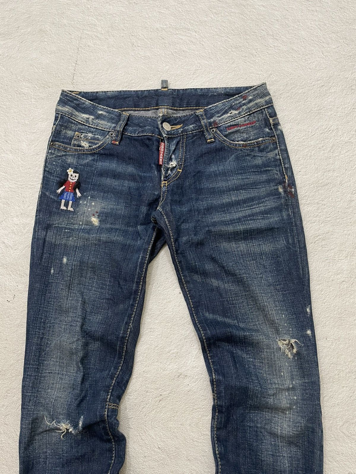 Dsquared2 2000s Dsquared Archival Zipper Denim Ripped Jeans Hysteric Size 28" / US 6 / IT 42 - 2 Thumbnail