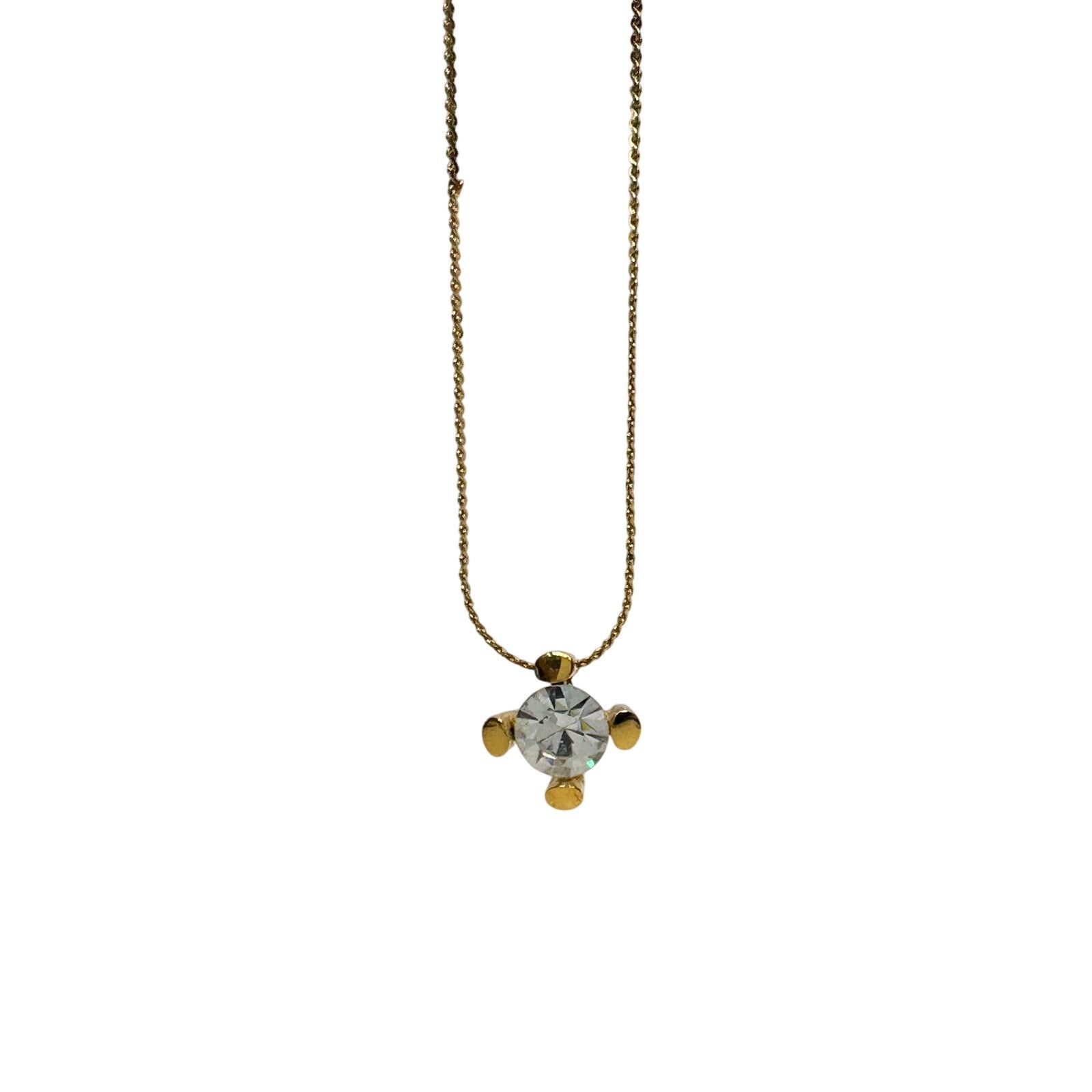Givenchy Givenchy Crystal/White Gemstone Gold Plated Necklace Size ONE SIZE - 10 Thumbnail
