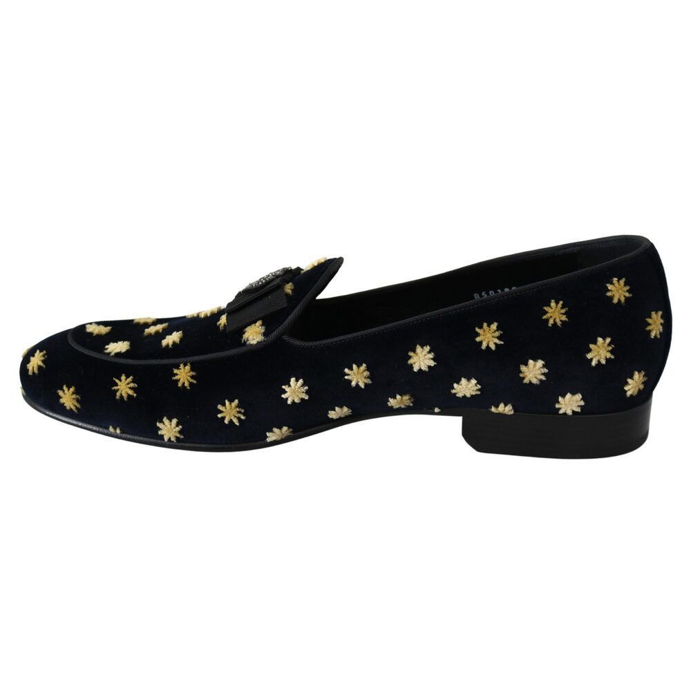 Dolce & Gabbana Dolce & Gabbana Elegant Velvet Crown Embroidery Loafers Size US 6 / EU 39 - 3 Thumbnail