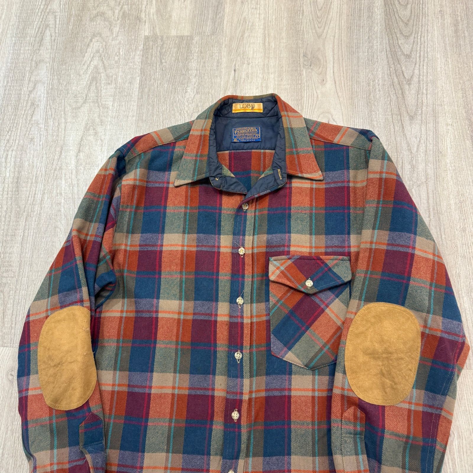 Vintage Lobo Pendleton Flannel Shirt Mens Medium 100% Virgin Wool Made in  USA | eBay