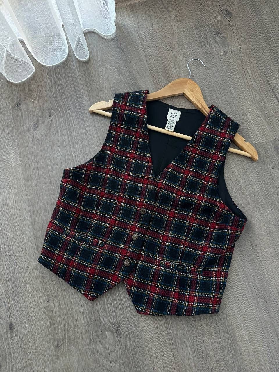 Gap × Vintage Vintage Gap Flannel Wool Waistcoat Vest Size M / US 6-8 / IT 42-44 - 9 Thumbnail