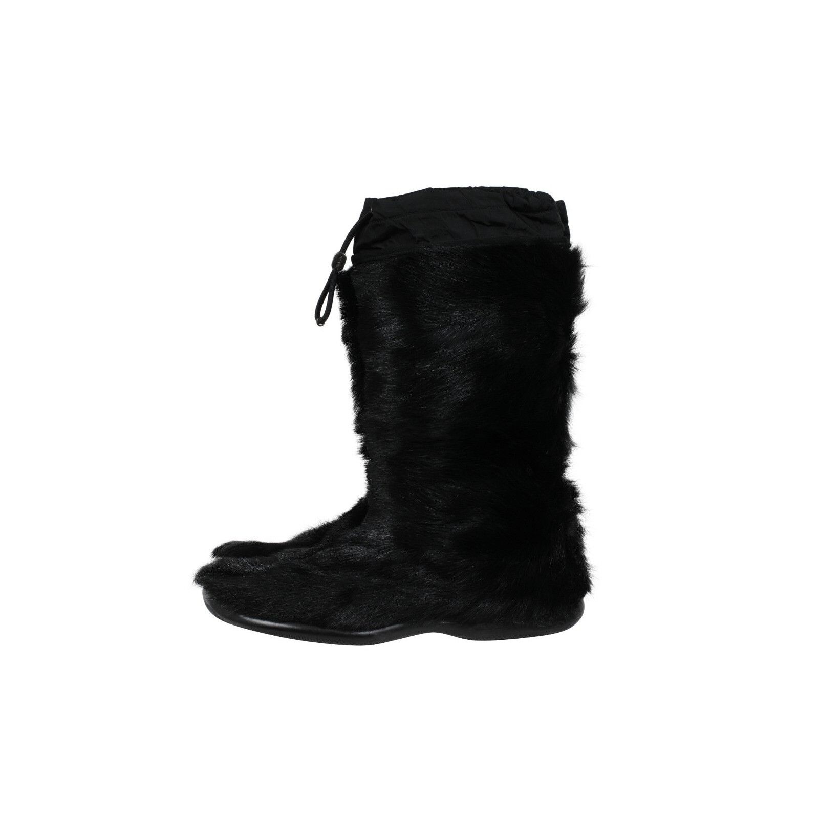 Prada Goat Fur High Top Sneaker Boots Black Fuzzy Size US 10 / EU 43 - 6 Thumbnail