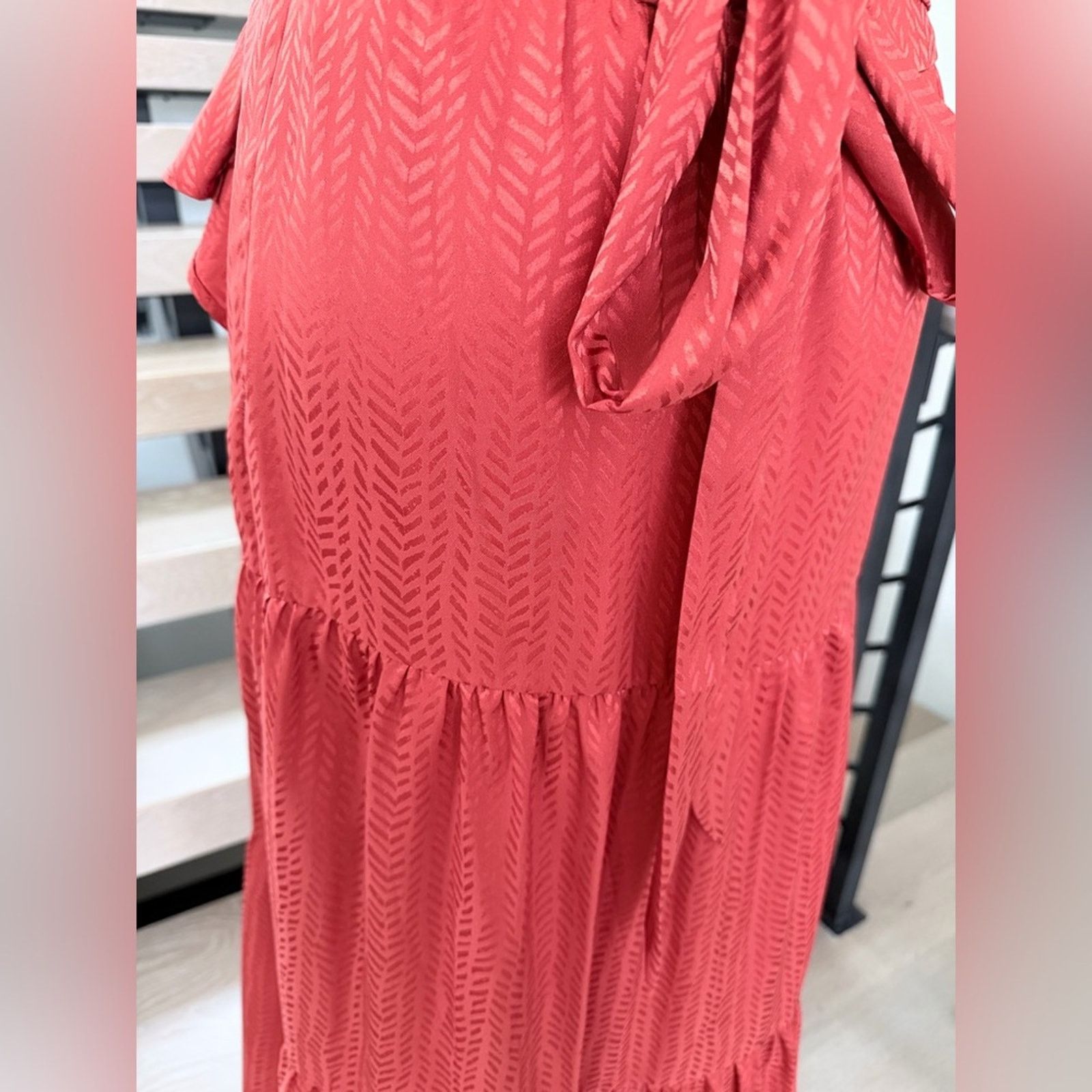 Other Boho Vintage Beach Ruffled Satin Wrap Orange Skirt size S Size 27" / US 4 / IT 40 - 4 Thumbnail