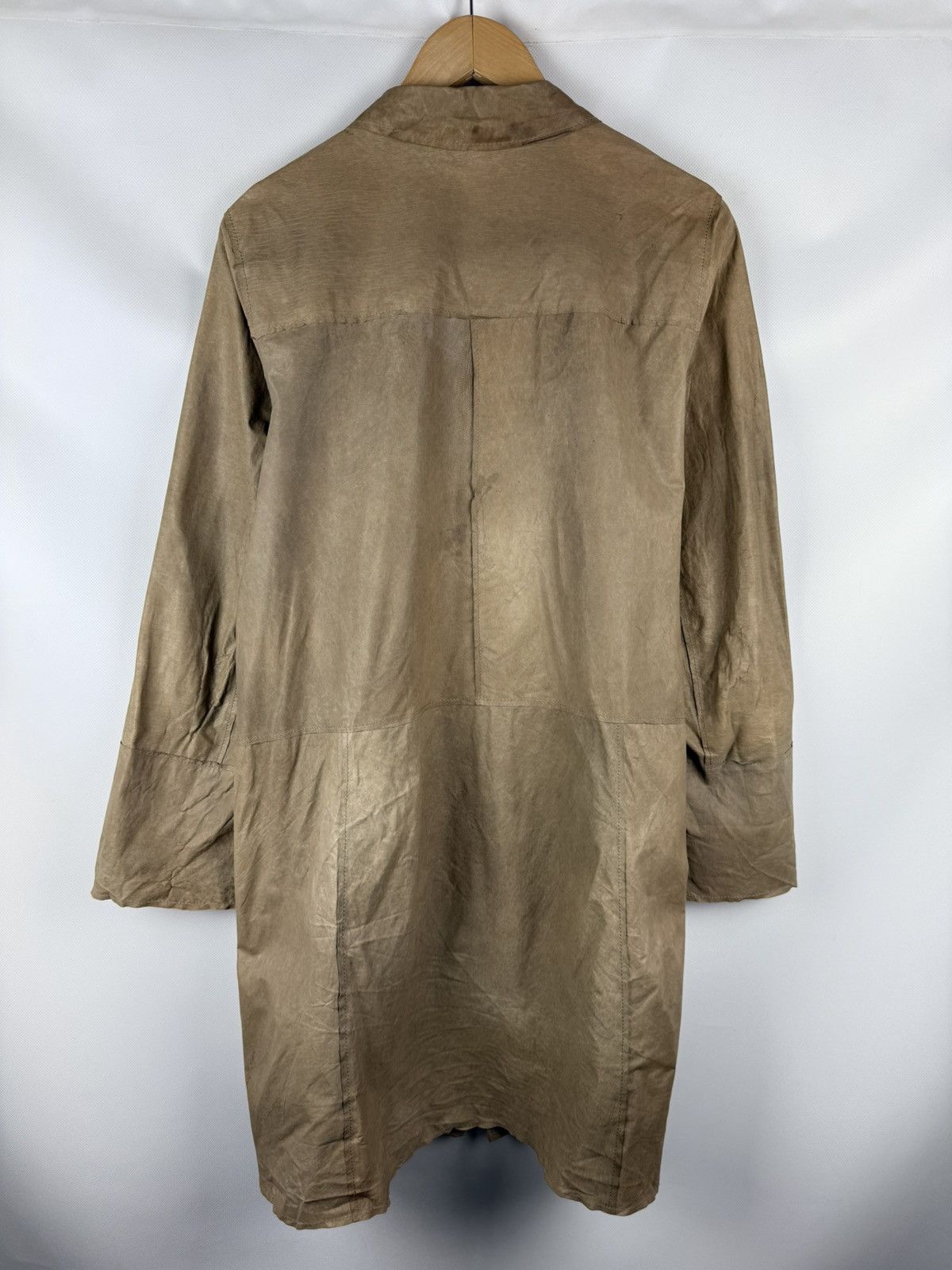 Annette Gortz Gortz Avant-Garde Lamb Leather Unlined Trench Coat Jacket Size S / US 4 / IT 40 - 14 Thumbnail