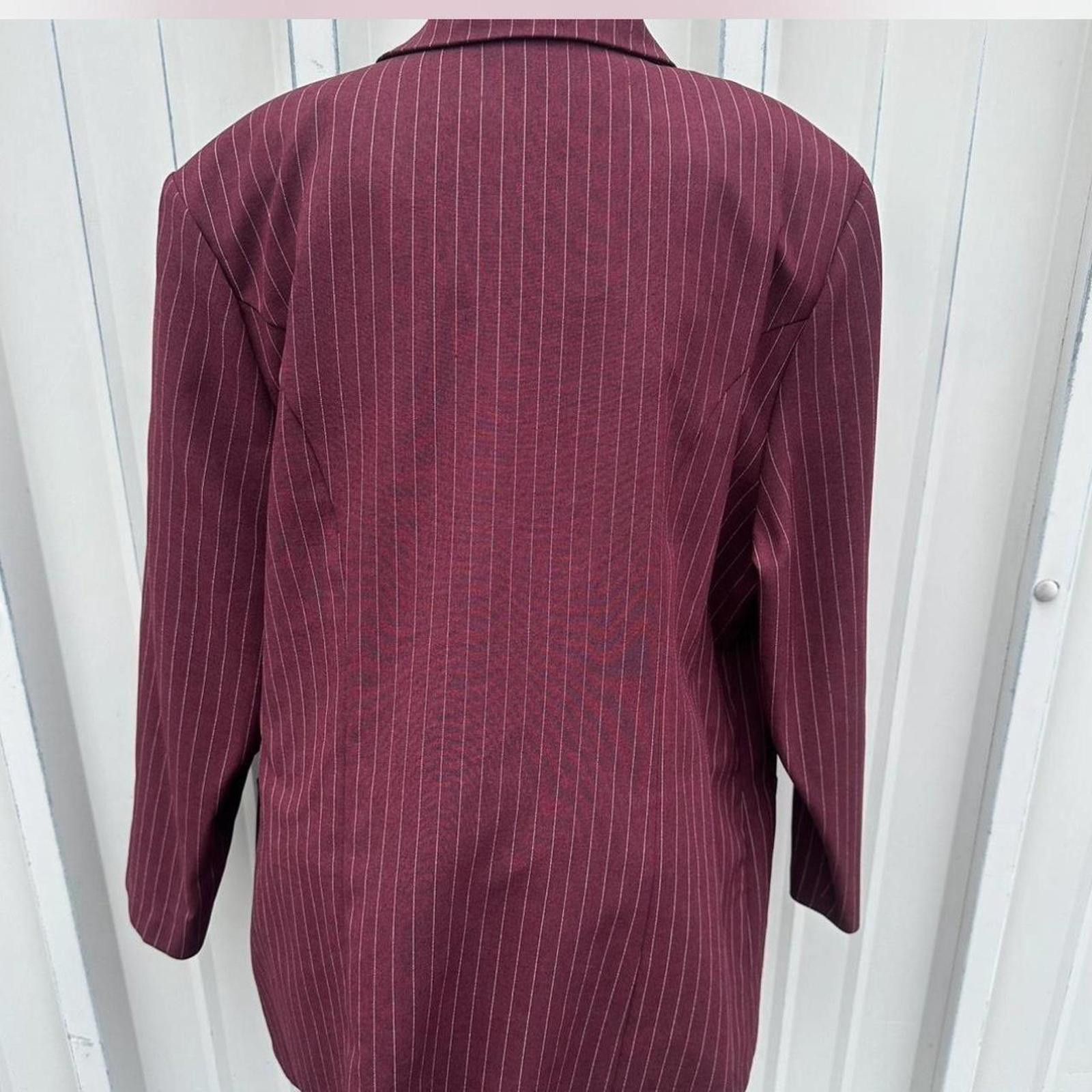 Other Burgundy pinstripe suit vintage Size XXL / US 16-18 / IT 52-54 - 3 Thumbnail