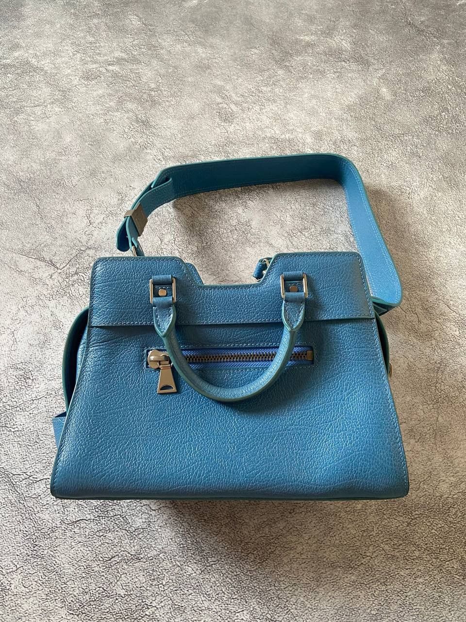 Proenza Schouler PROENZA SCHOULER BLUE LEATHER Y2k SATCHEL SMALL BAG Size ONE SIZE - 16 Thumbnail