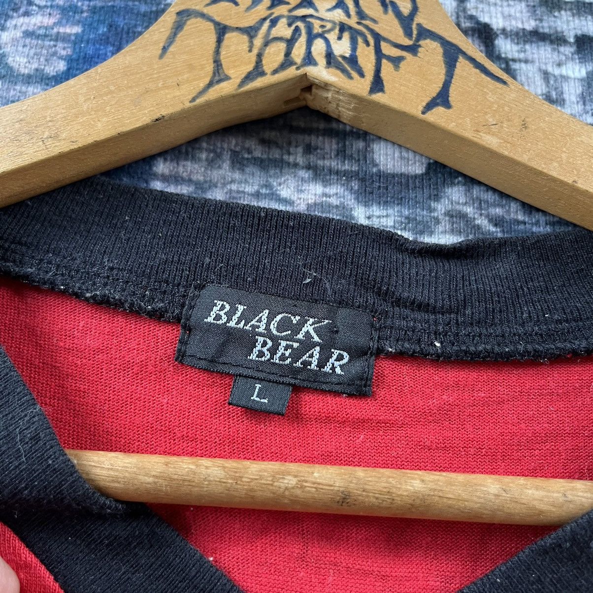 Vintage 🔥Vintage Black Bear Big Logo Rugby Jersey Size US L / EU 52-54 / 3 - 4 Thumbnail
