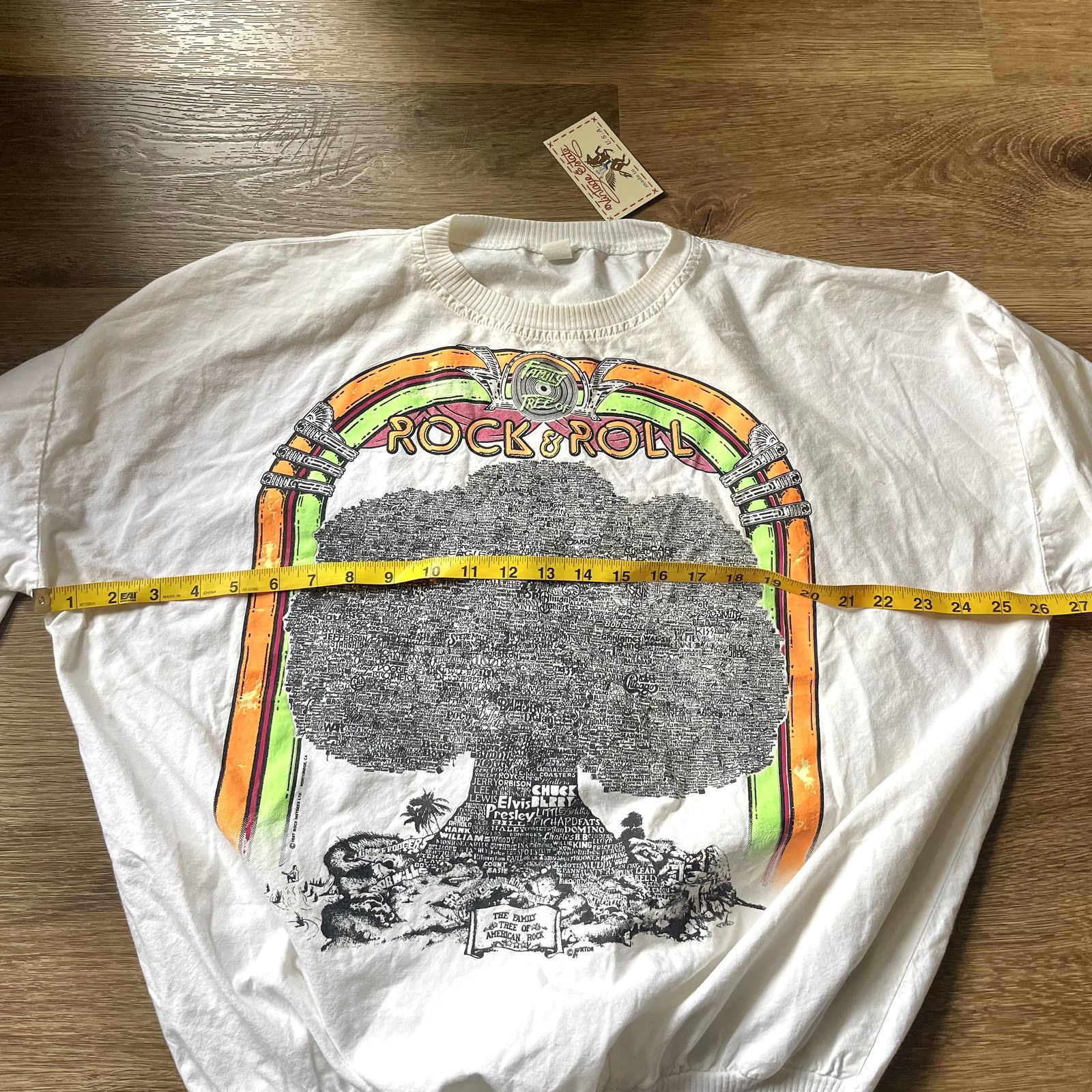 Vintage RARE VTG Family tree of Rock & Roll Top 1987 Size US XXL / EU 58 / 5 - 4 Thumbnail