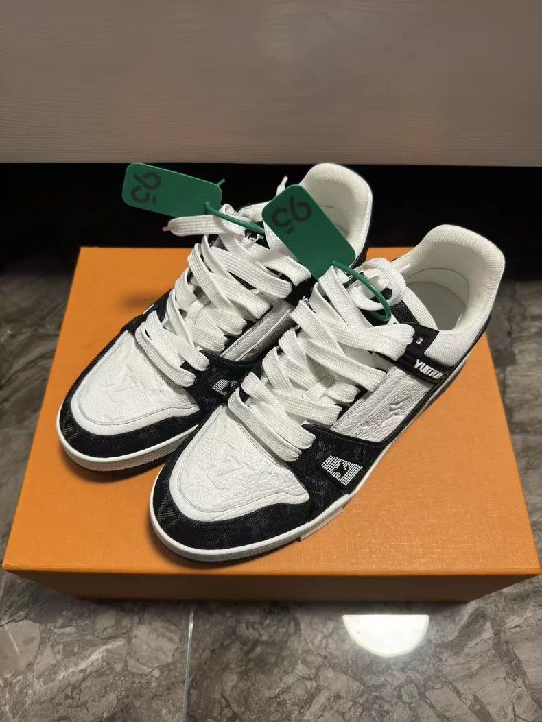 Louis Vuitton Louis Vuitton Black and white panda trainer shoes Size US 7 / EU 40 - 1 Thumbnail