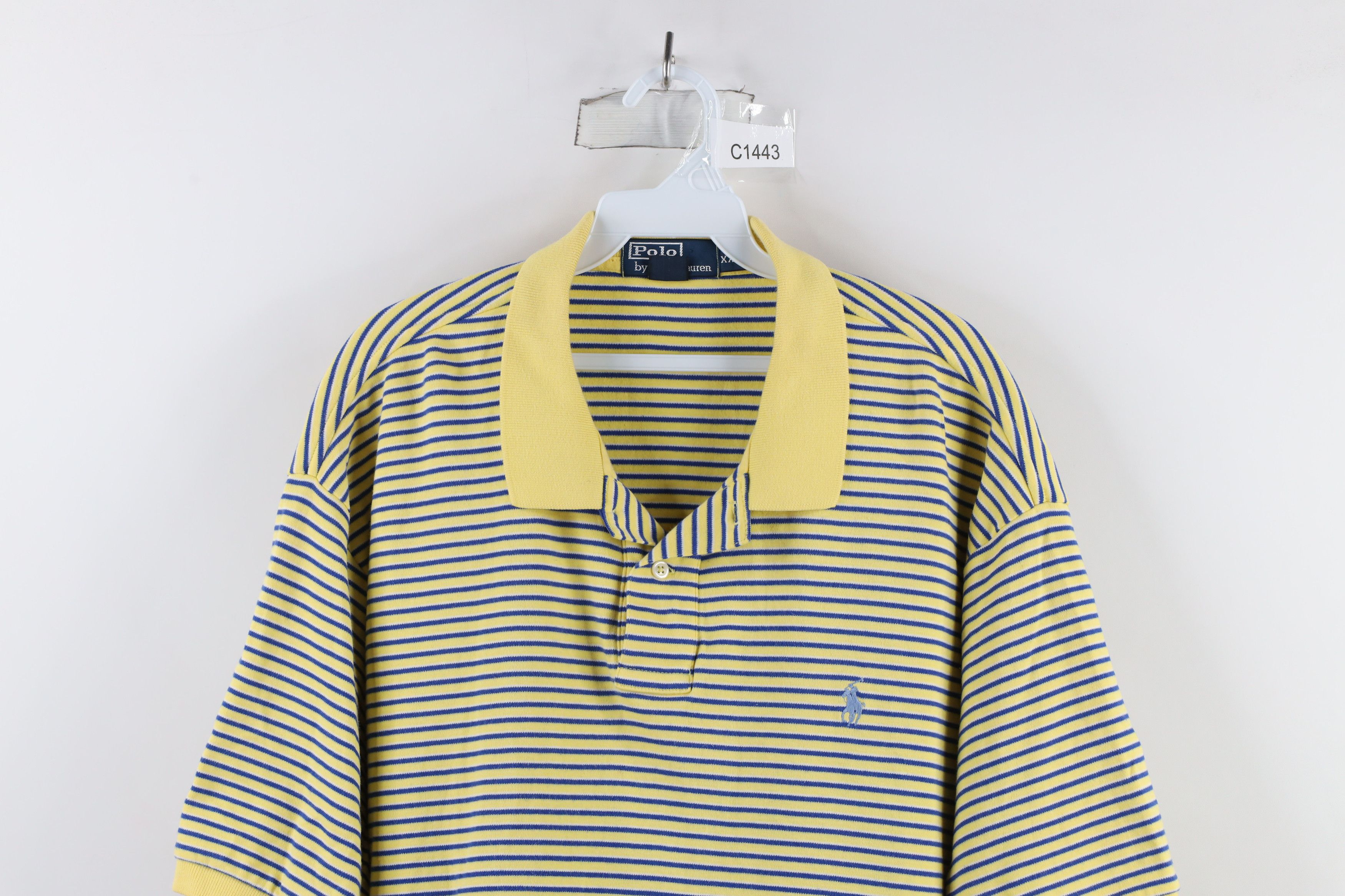 Ralph Lauren × Vintage Vintage 90s Ralph Lauren Touch Striped Collared Golf Polo Size US XXL / EU 58 / 5 - 2 Thumbnail