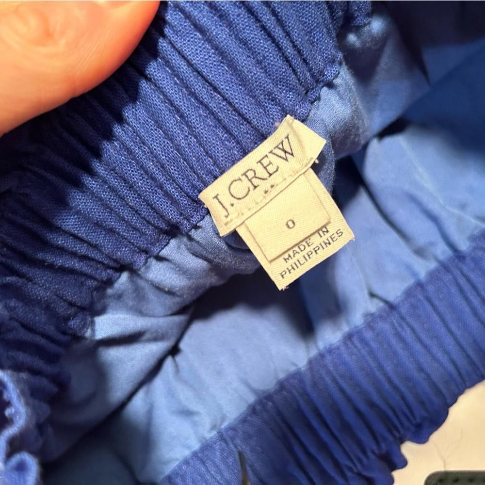 J.Crew J. Crew l Royal Blue Linen Scallop Skirt Size 0 Size 25" / US 0 / IT 36 - 6 Thumbnail