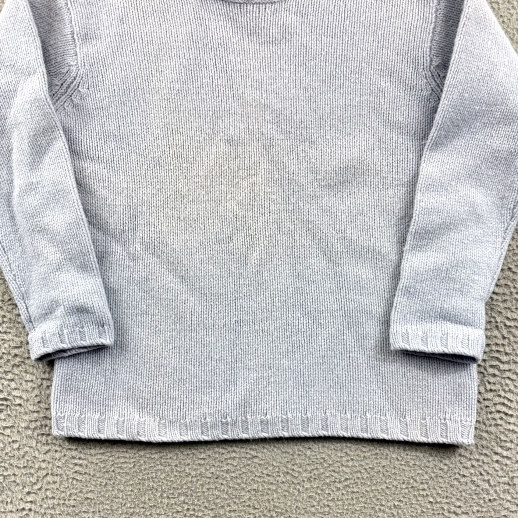 J.Crew VINTAGE? No. (But original says Non-vintage) J Crew Sweater Womens Medium Blue Long Sleeve Knit Academia Preppy Wool Pullover Size M / US 6-8 / IT 42-44 - 2 Thumbnail