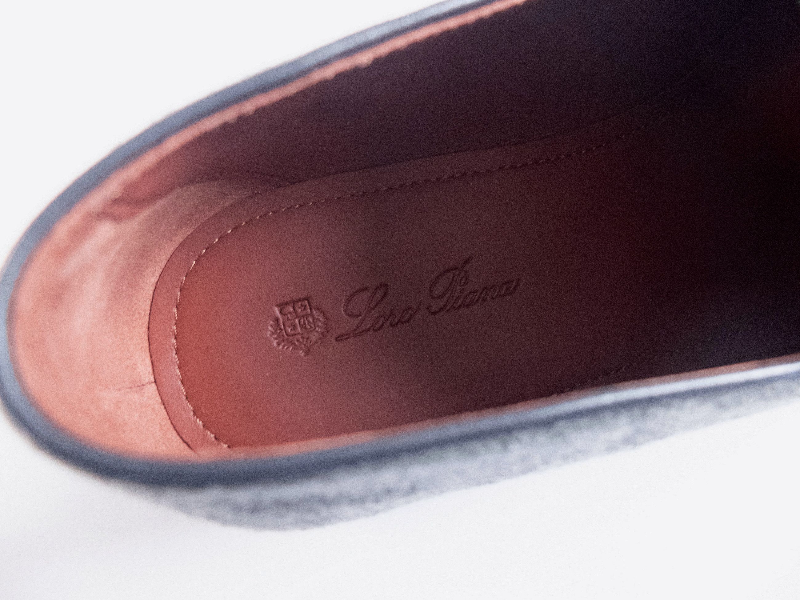 Loro Piana LORO PIANA Anagram gray cashmere smoking slippers 38 q Size US 8 / IT 38 - 8 Thumbnail