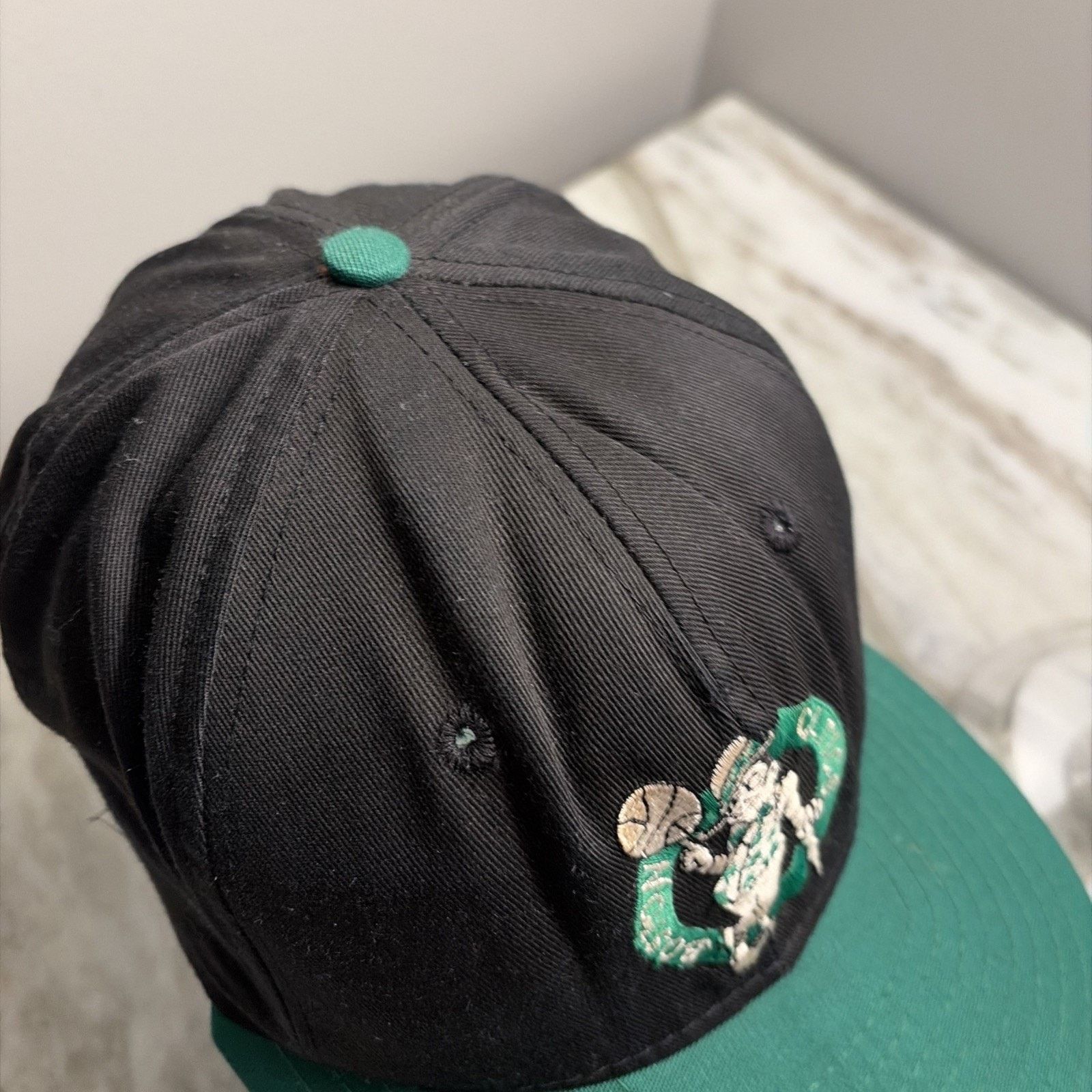 Vintage Vtg 90s AJD Boston Celtics Black Green Retro Snapback Hat Size ONE SIZE - 5 Thumbnail