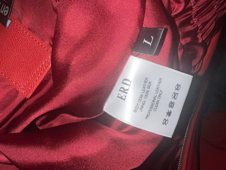 Enfants Riches Deprimes enfants riches deprimes 23 FW Red Leather Jacket 2504-Nexta Size US L / EU 52-54 / 3 - 4 Thumbnail