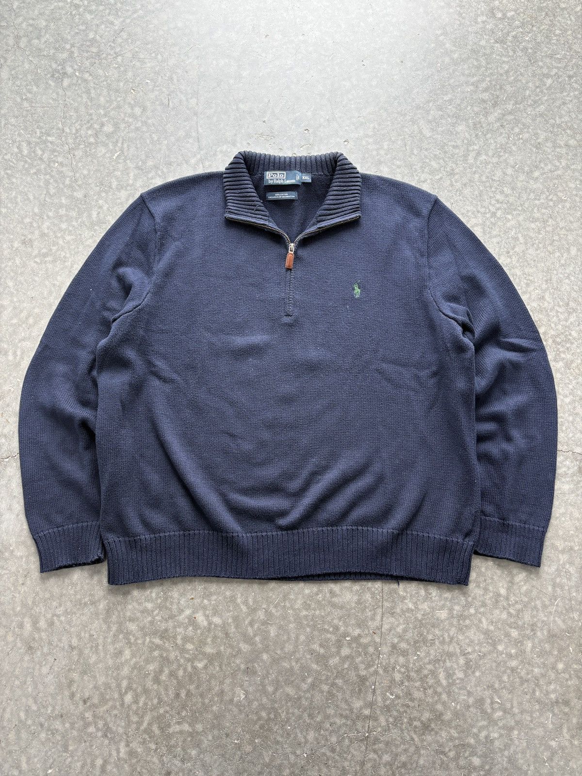 Polo Ralph Lauren Vintage Y2K Polo Ralph Lauren Quarter Zip Knit Sweater Size US XXL / EU 58 / 5 - 1 Thumbnail