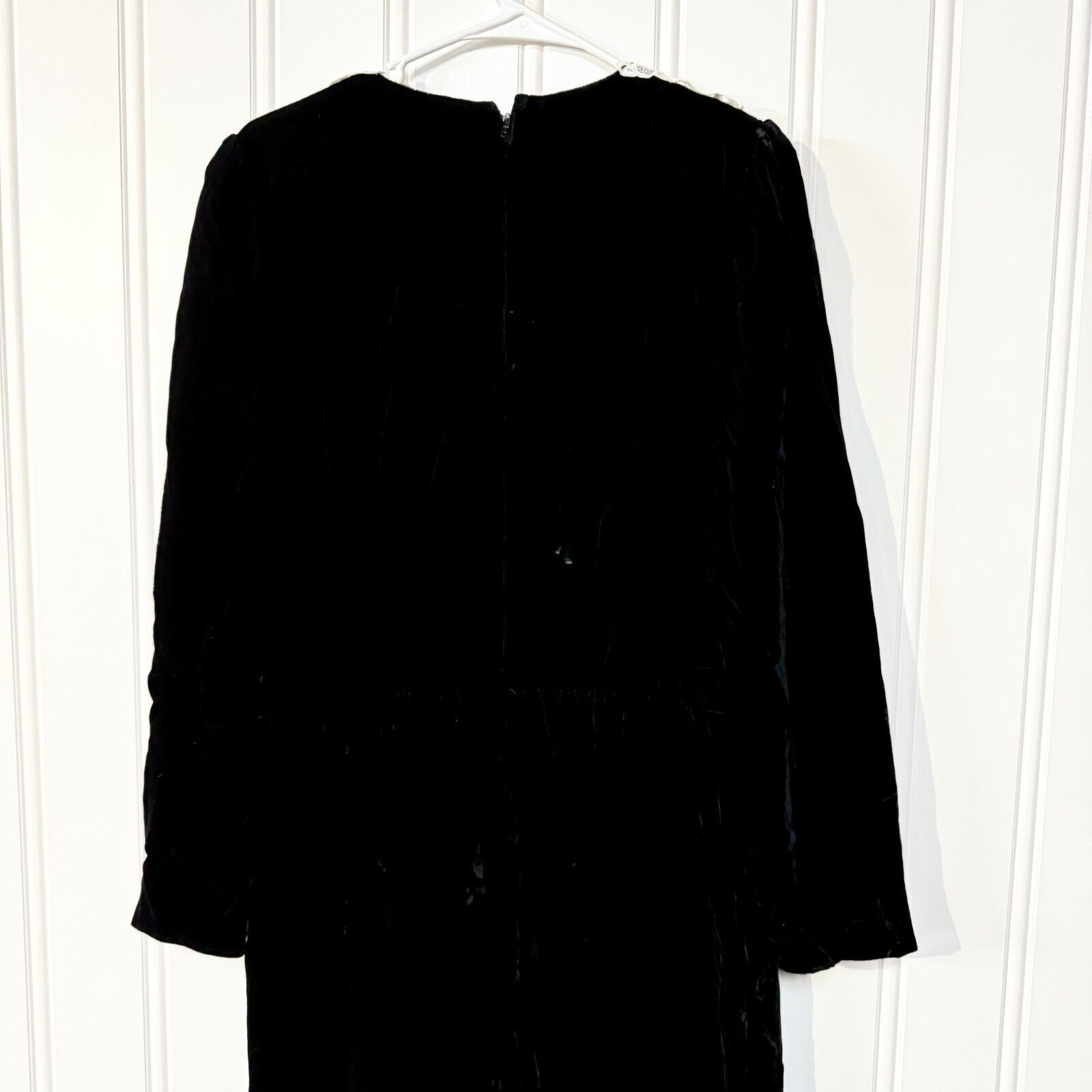 Vintage 70s Vtg Lanz of Salsburg Velvet Lace Collar Maxi Dress 14 Size XL / US 12-14 / IT 48-50 - 6 Thumbnail