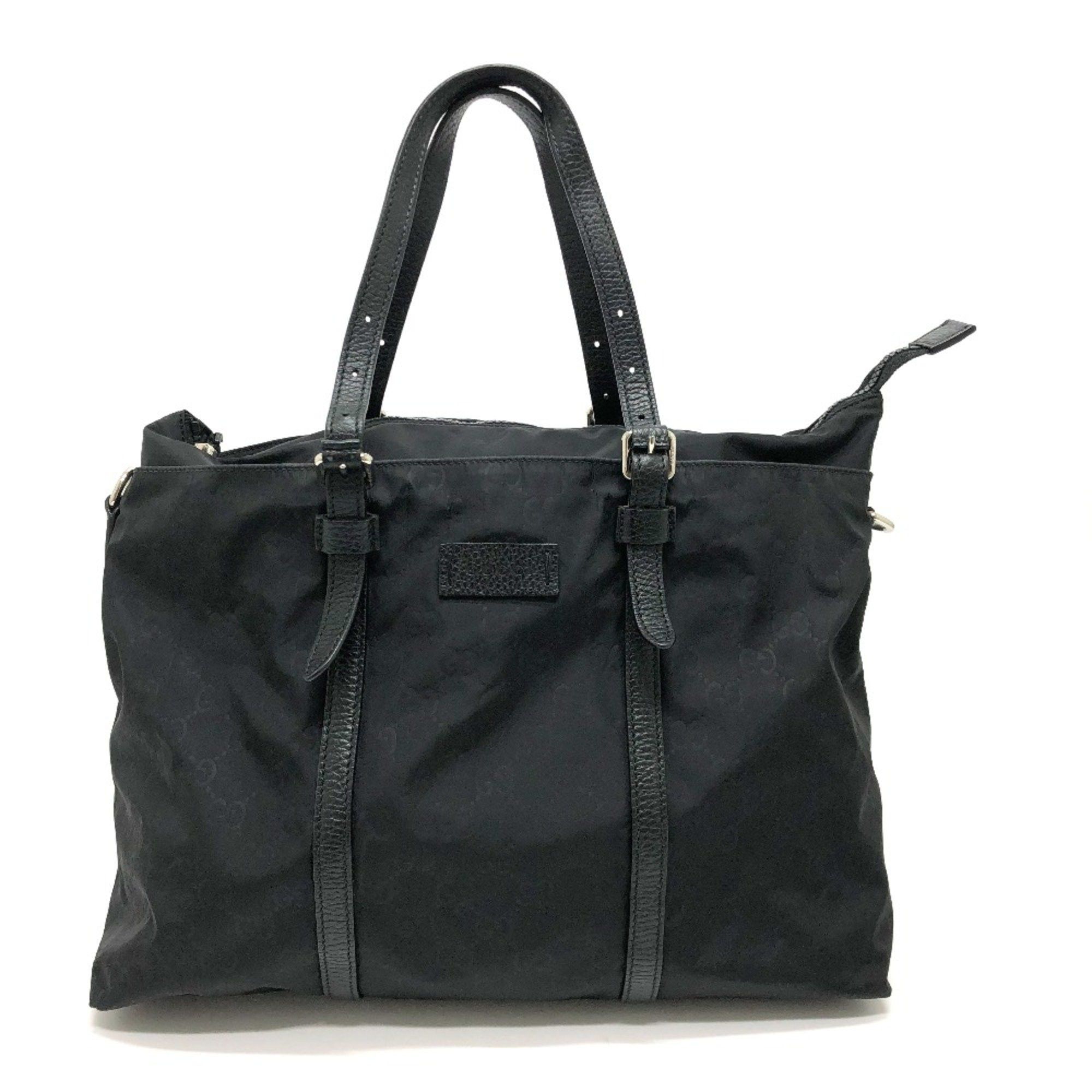 Gucci Gucci 510332 GG Bag 2WAY Tote Bag Black SilverHardware Size ONE SIZE - 1 Thumbnail