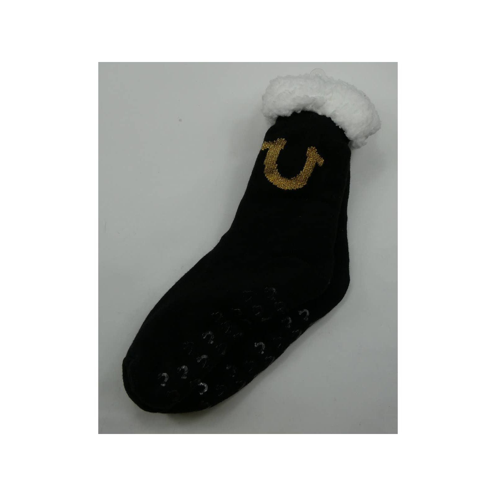 True Religion TRUE RELIGION SHERPA FLEECE-LINED THERMAL SLIPPER SOCK BLACK Size ONE SIZE - 2 Thumbnail